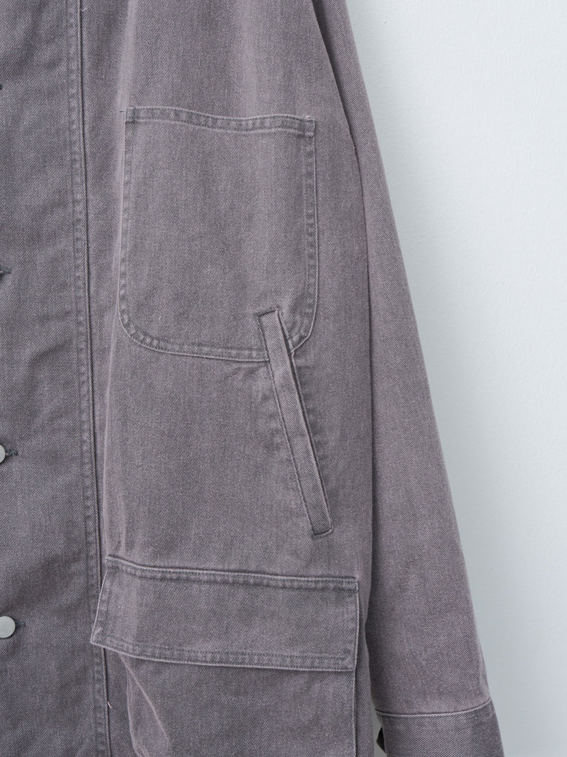 Namu Shop - Yoke Cotton Cut-Off Coverall Jacket - Dusty Pink
