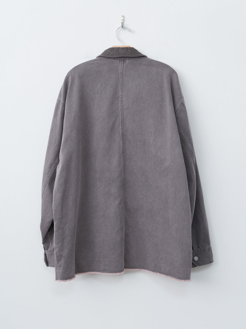 Namu Shop - Yoke Cotton Cut-Off Coverall Jacket - Dusty Pink