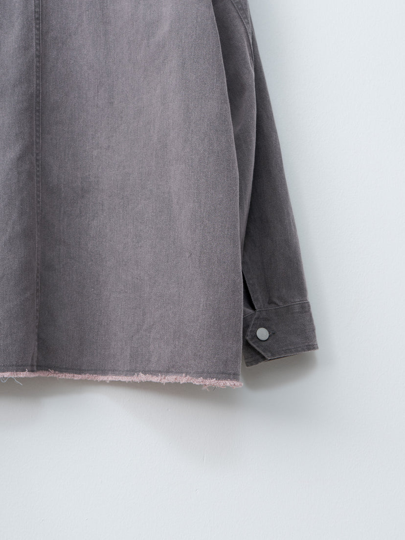 Namu Shop - Yoke Cotton Cut-Off Coverall Jacket - Dusty Pink