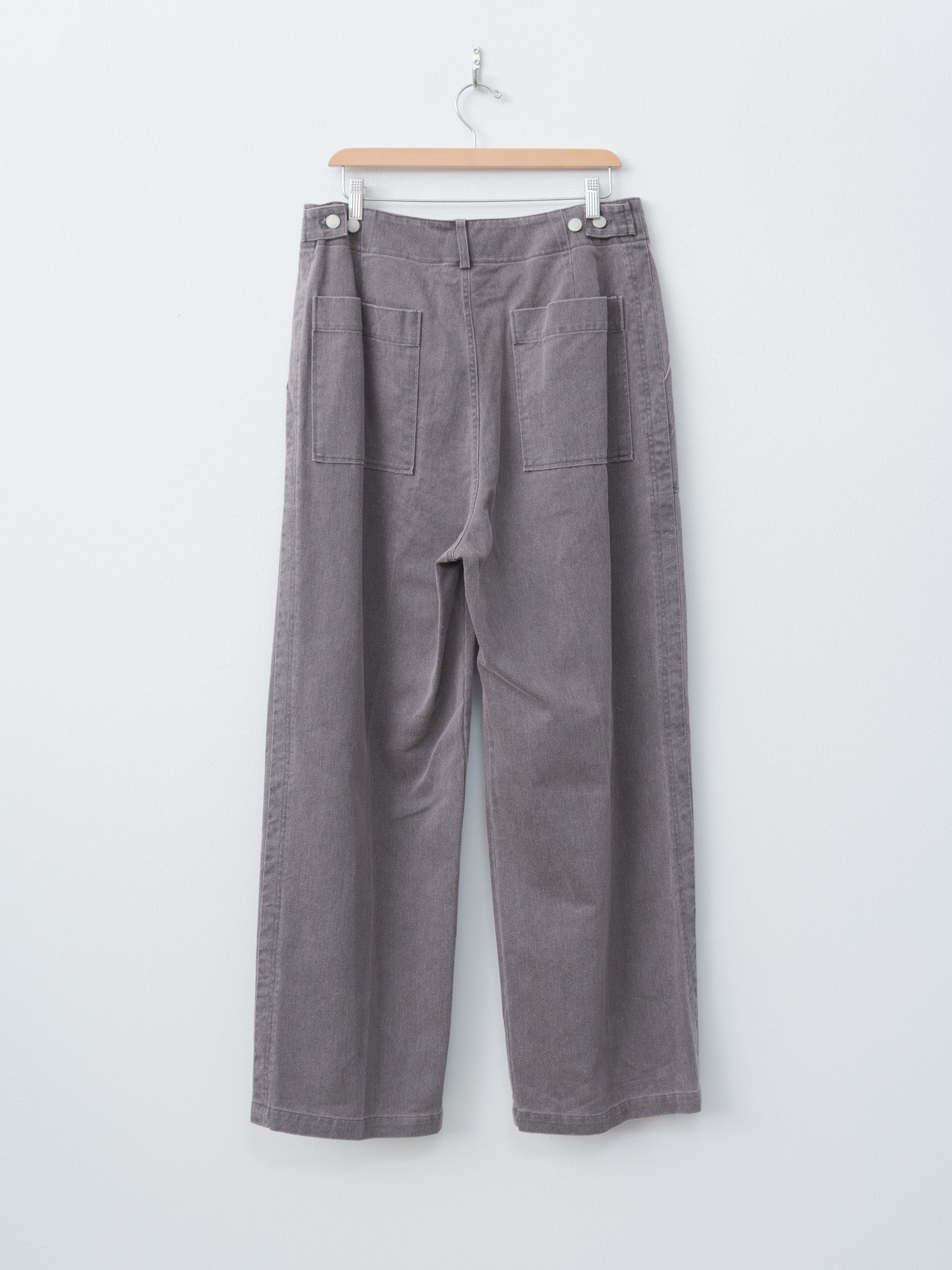 Namu Shop - Yoke Cotton 1tuck Wide-Leg Baker Pants - Dusty Pink