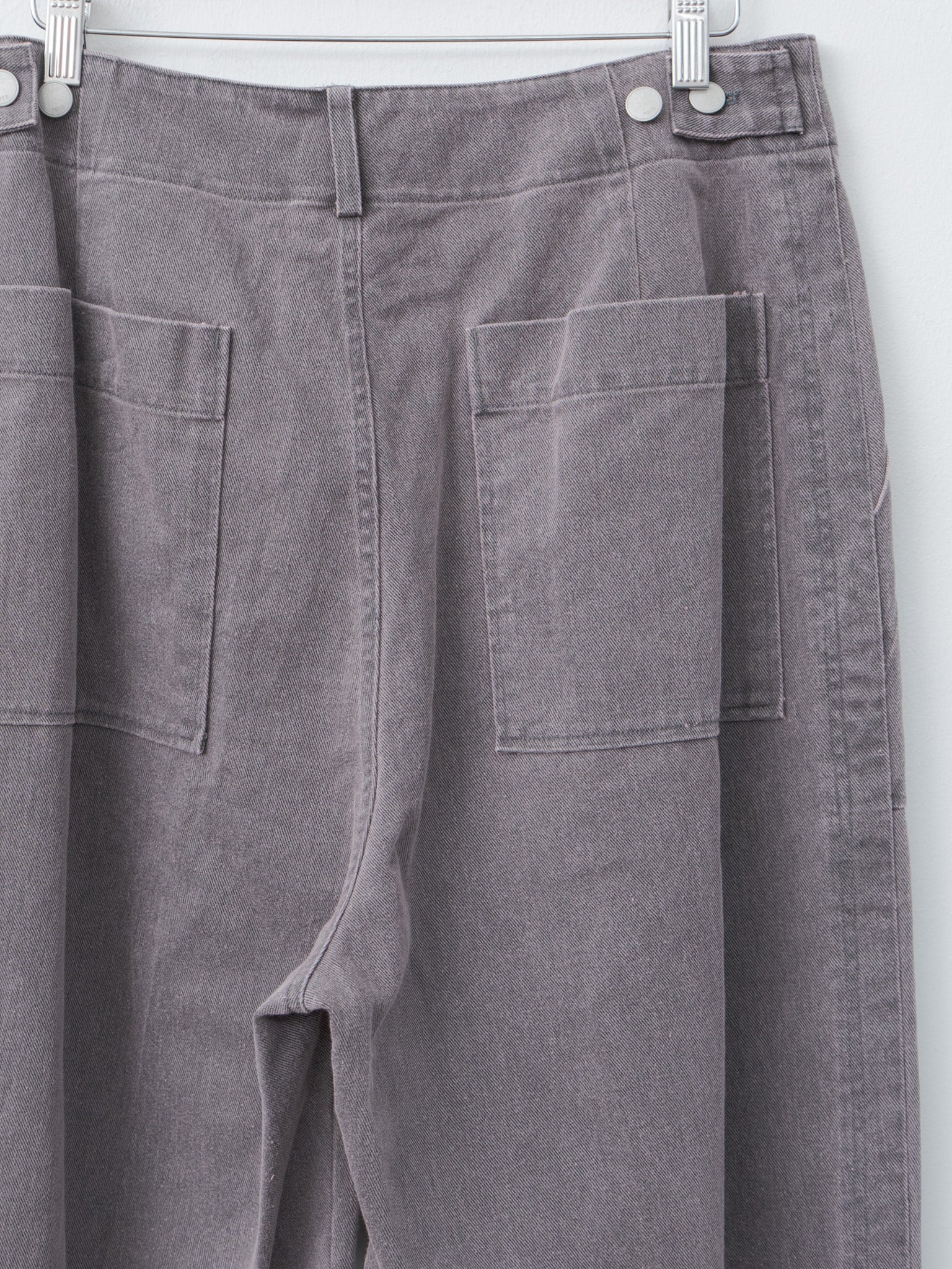 Namu Shop - Yoke Cotton 1tuck Wide-Leg Baker Pants - Dusty Pink