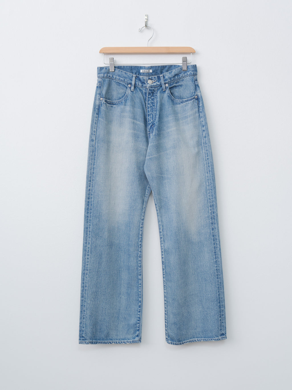 Selvedge Faded Light Denim Pants - Light Indigo