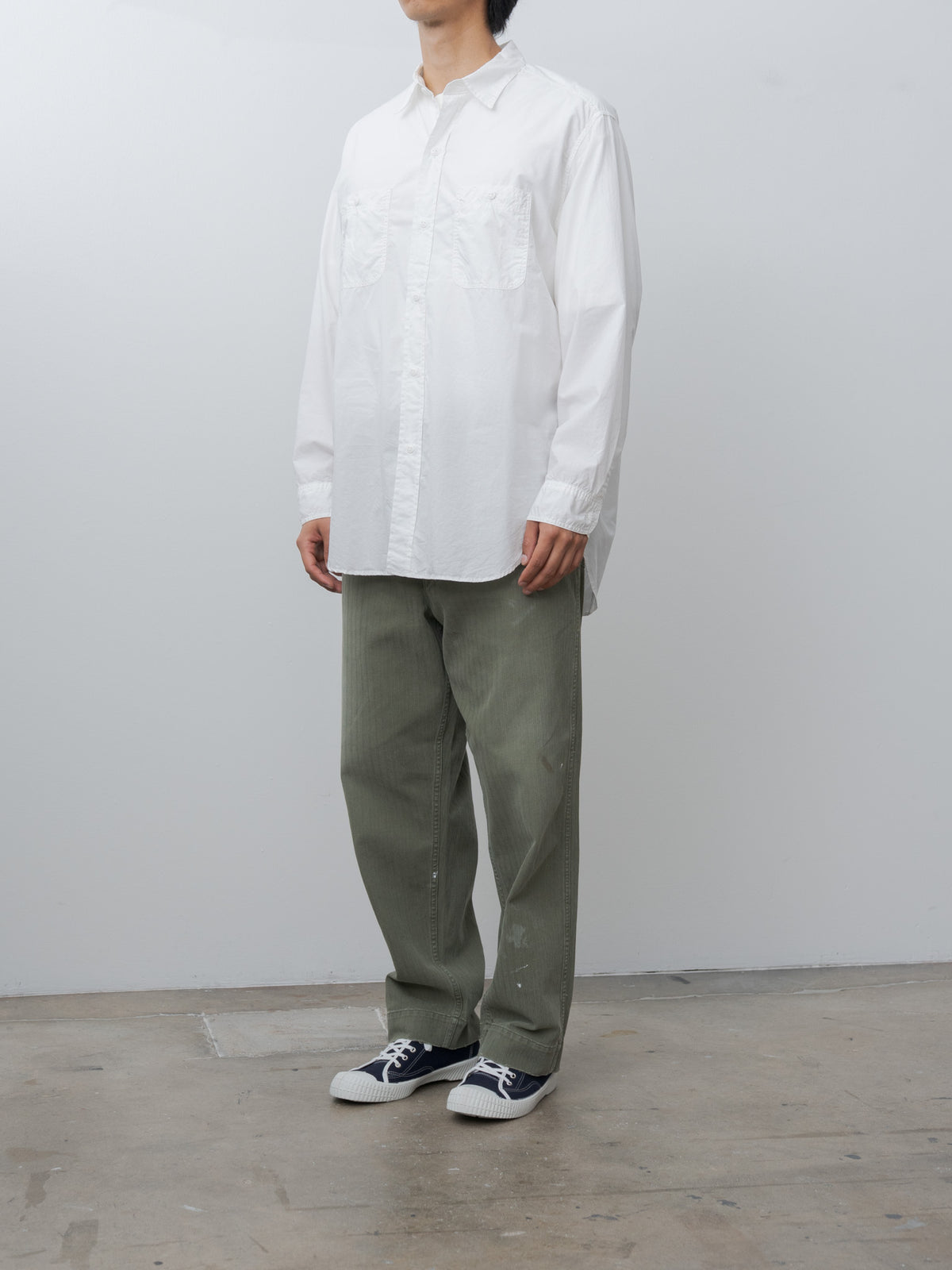 Namu Shop - Herill U.S.N Cotton Poplin Shirt - White