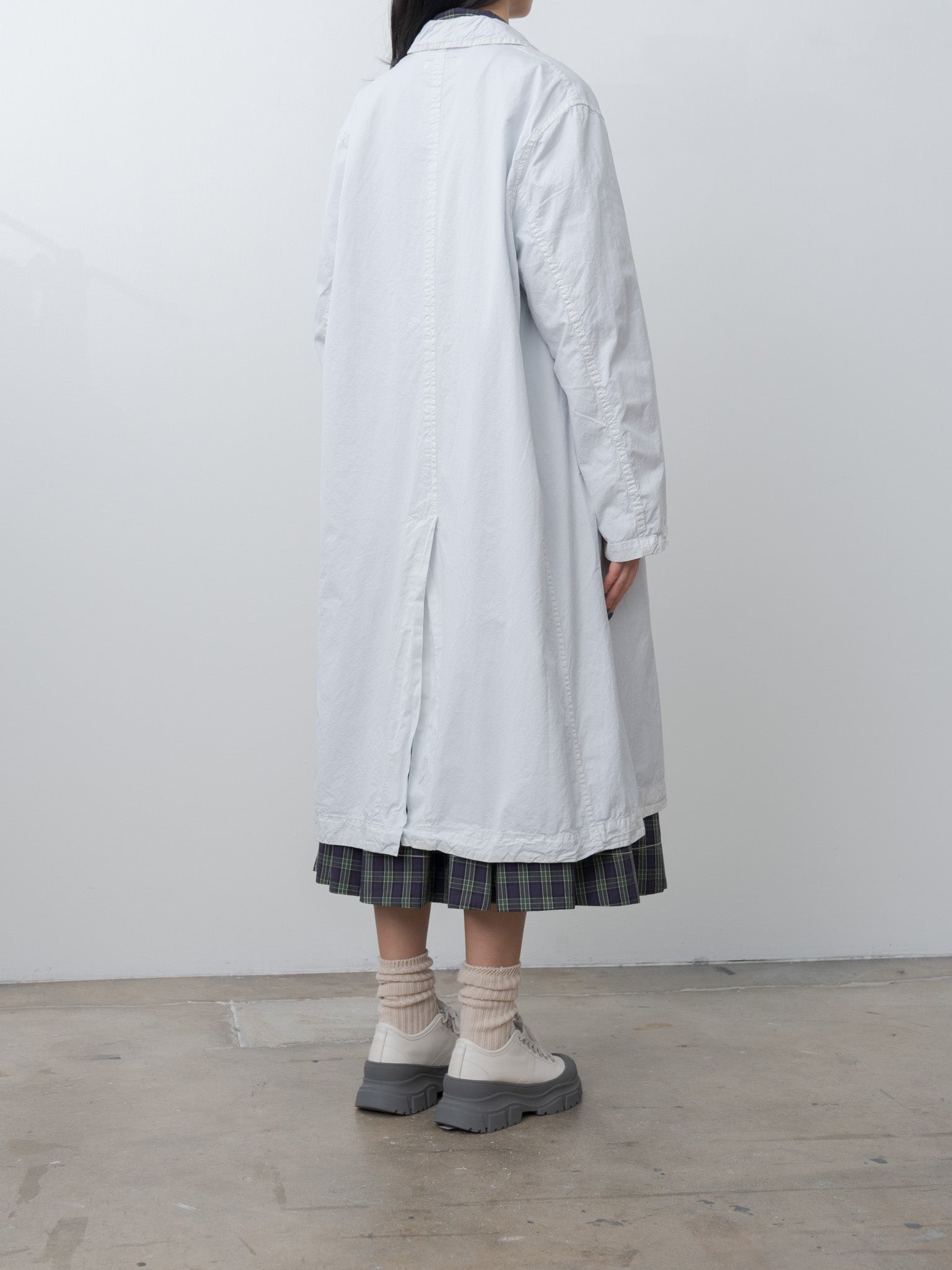 Namu Shop - Veritecoeur Garment-dyed Coat - Light Blue