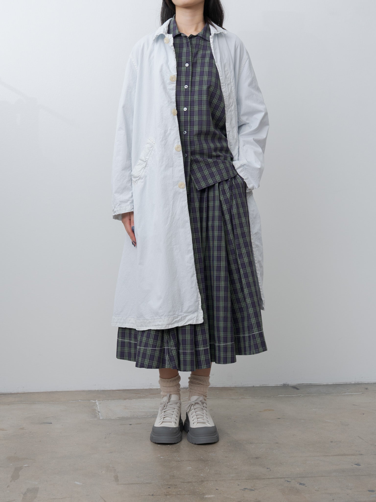 Namu Shop - Veritecoeur Garment-dyed Coat - Light Blue