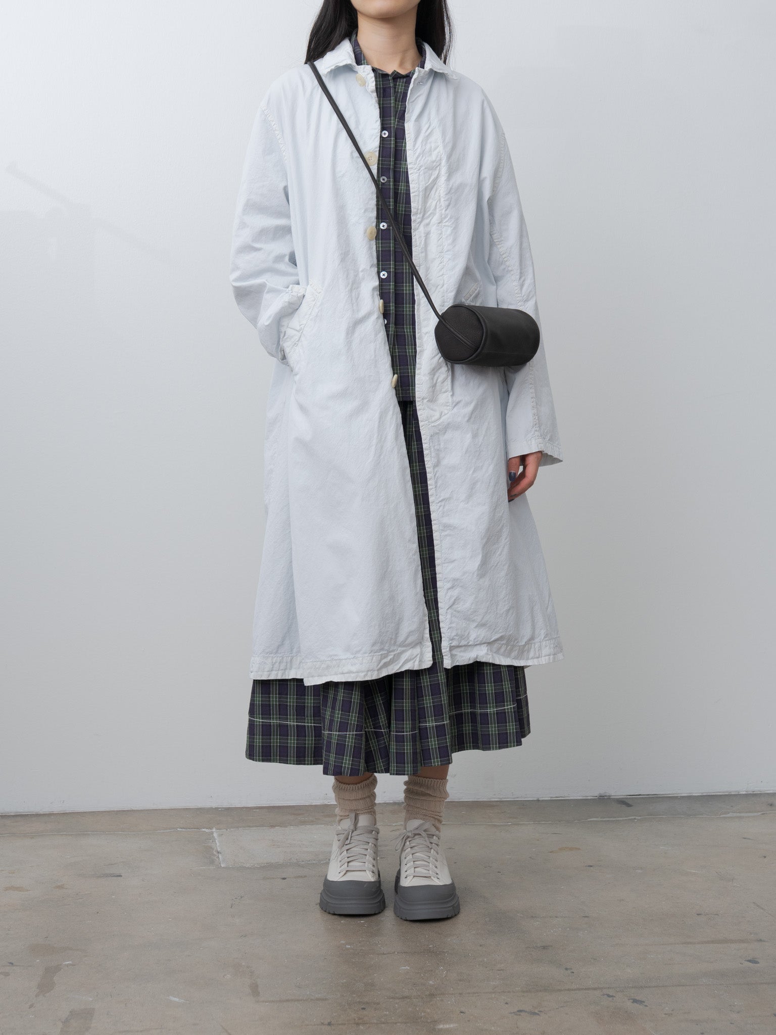 Namu Shop - Veritecoeur Garment-dyed Coat - Light Blue