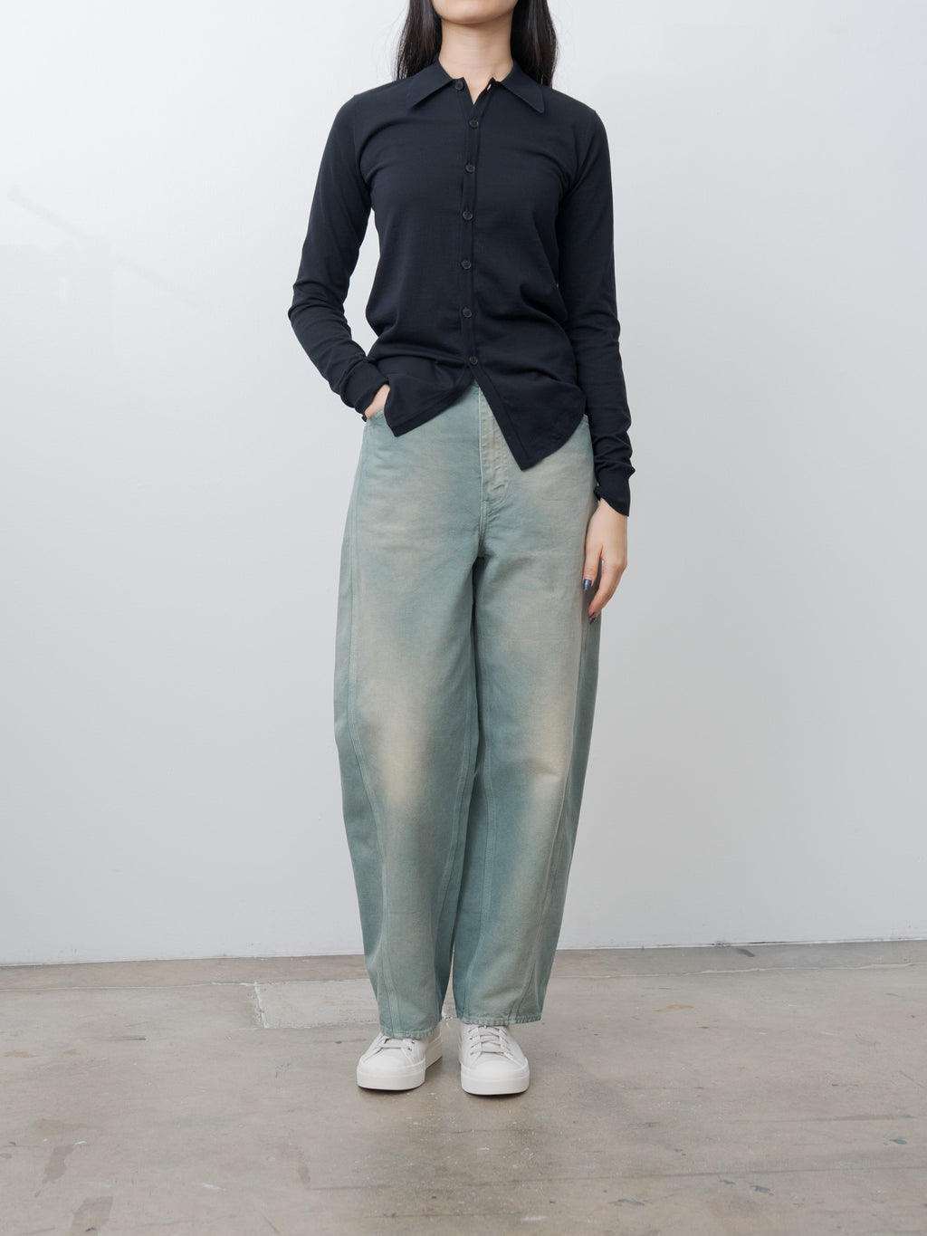 Organic Cotton Duck Pants - Ash Green