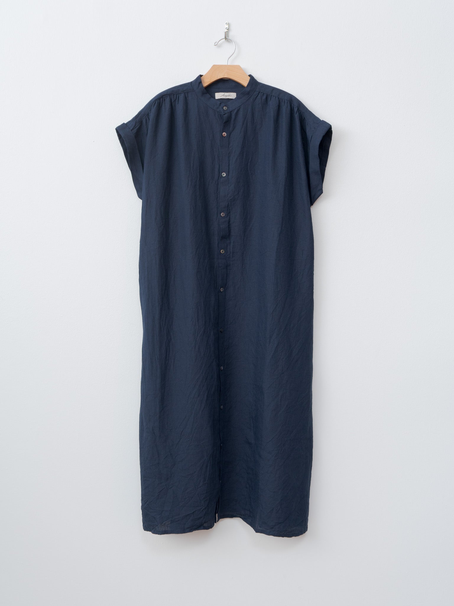 Linen Dungaree Dress - Navy Linen Dungaree Dress - Navy
