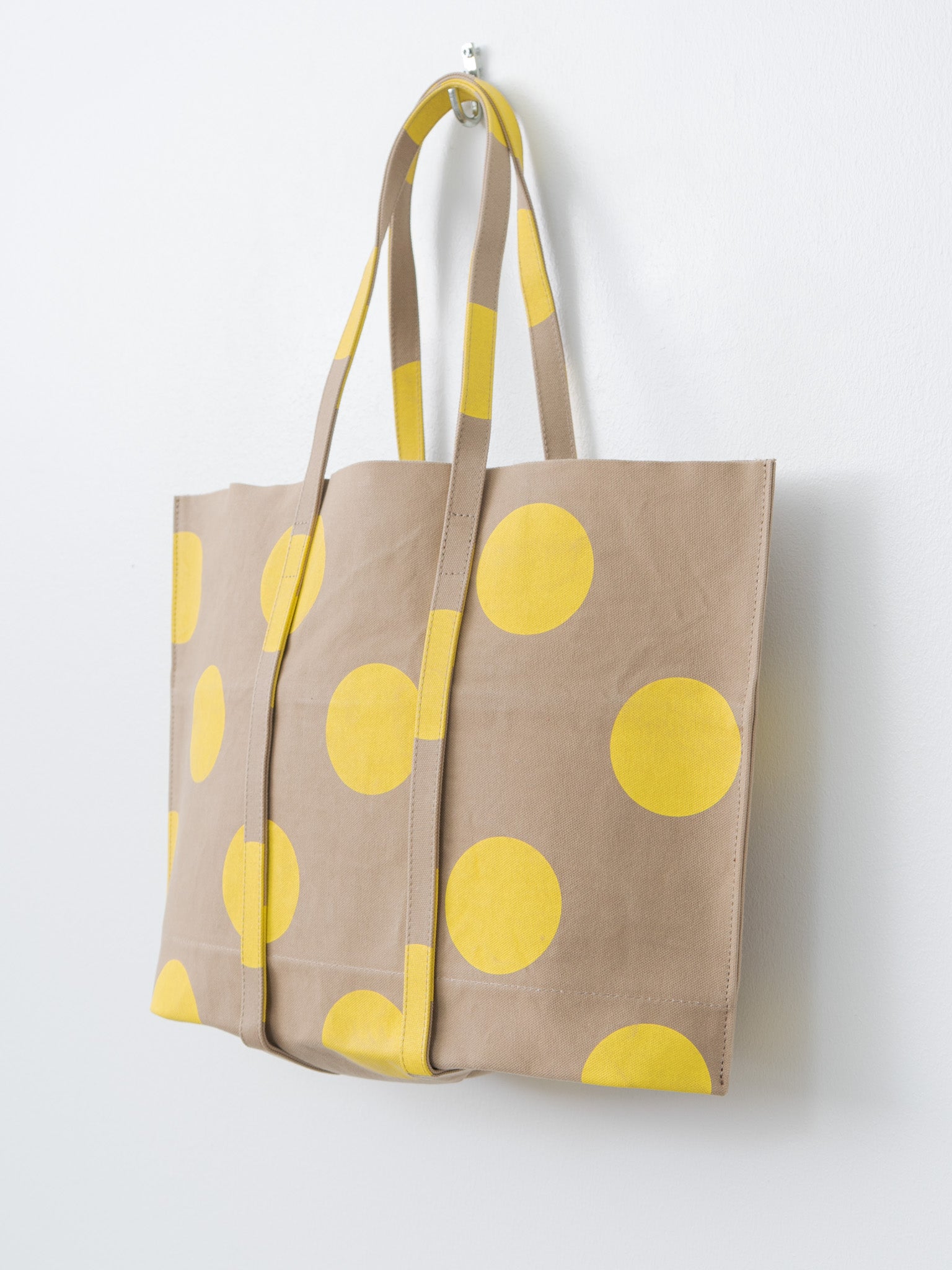 Namu Shop - Amiacalva Washed Canvas Medium Tote v2 - Yellow Dot