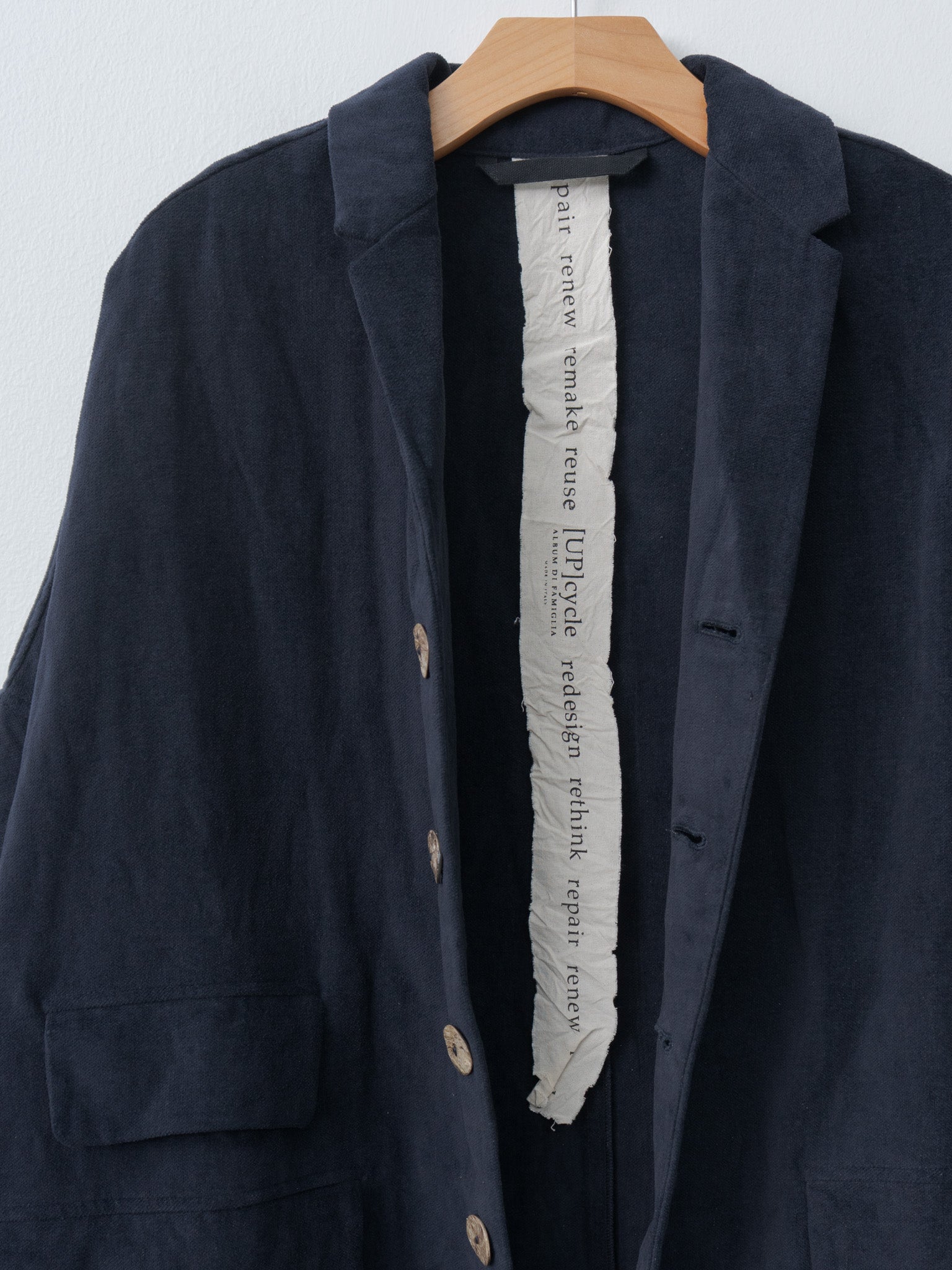 Namu Shop - Album di Famiglia Loose Coat Inox Velvet - Ink