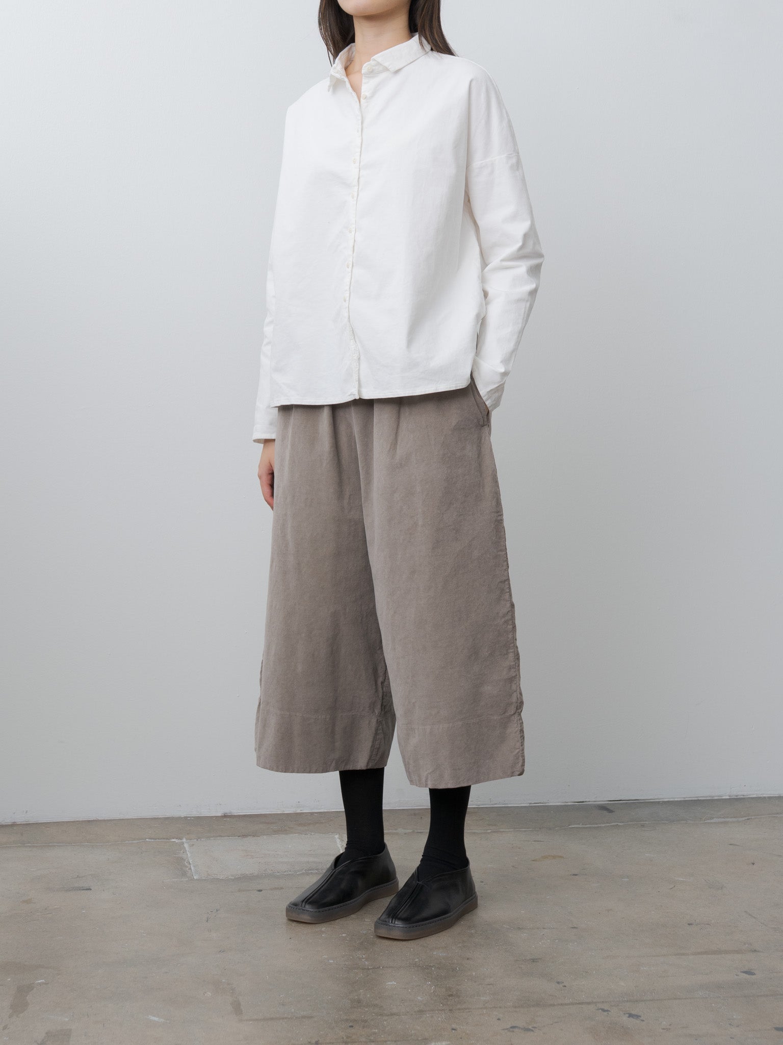 Namu Shop - Album di Famiglia Wide Trousers V - Marron Glace