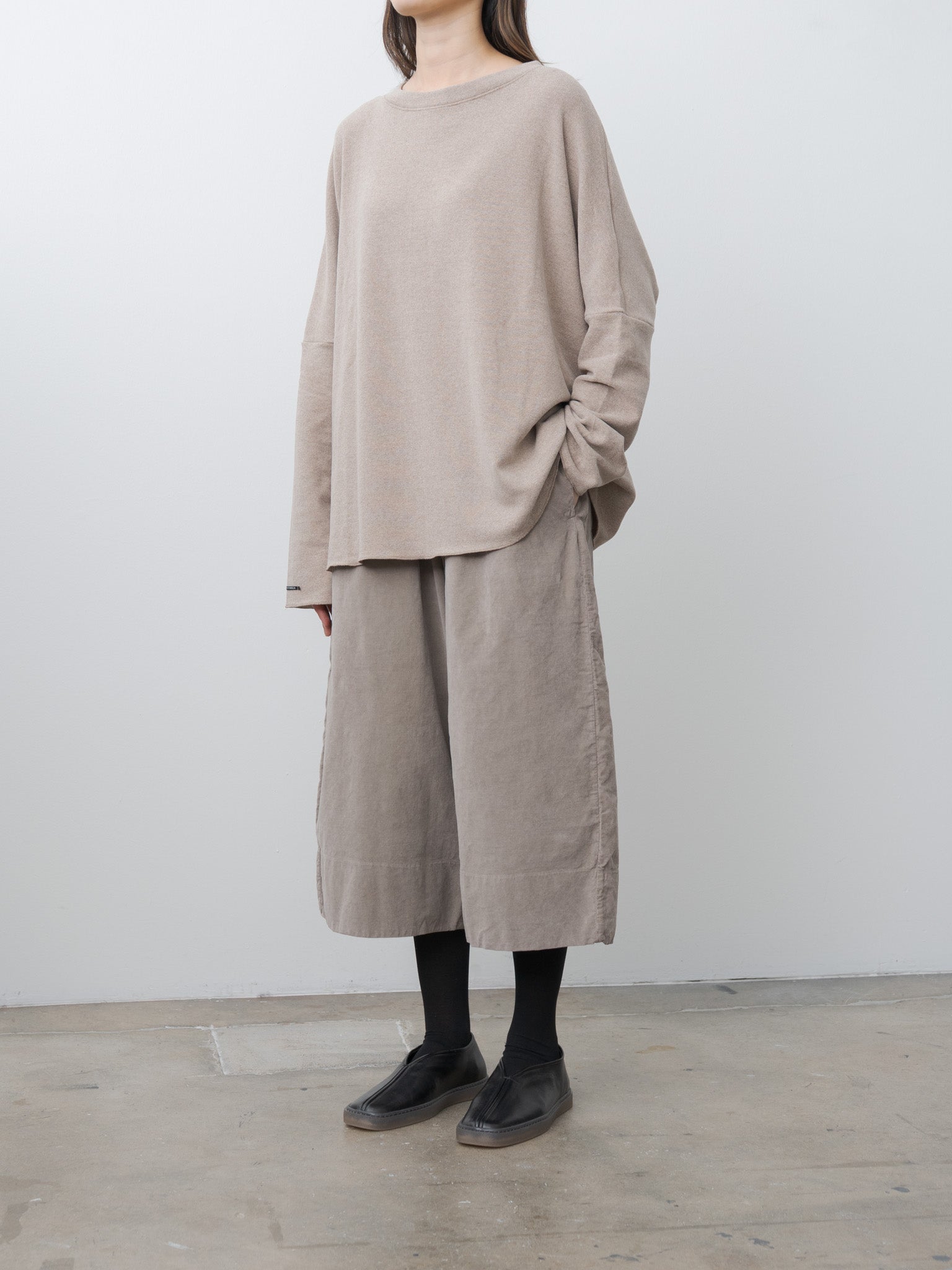 Namu Shop - Album di Famiglia Wide Trousers V - Marron Glace