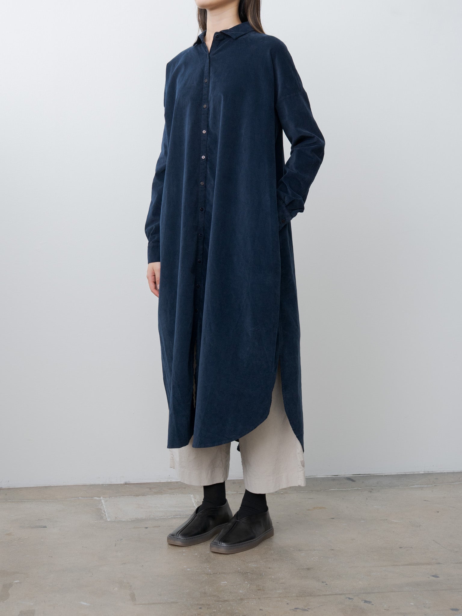 Namu Shop - Album di Famiglia Long Shirt Dress V - Ink
