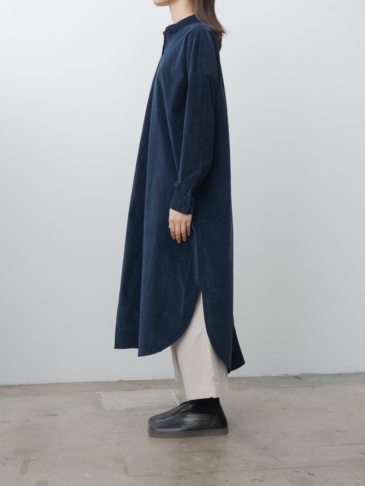 Namu Shop - Album di Famiglia Long Shirt Dress V - Ink