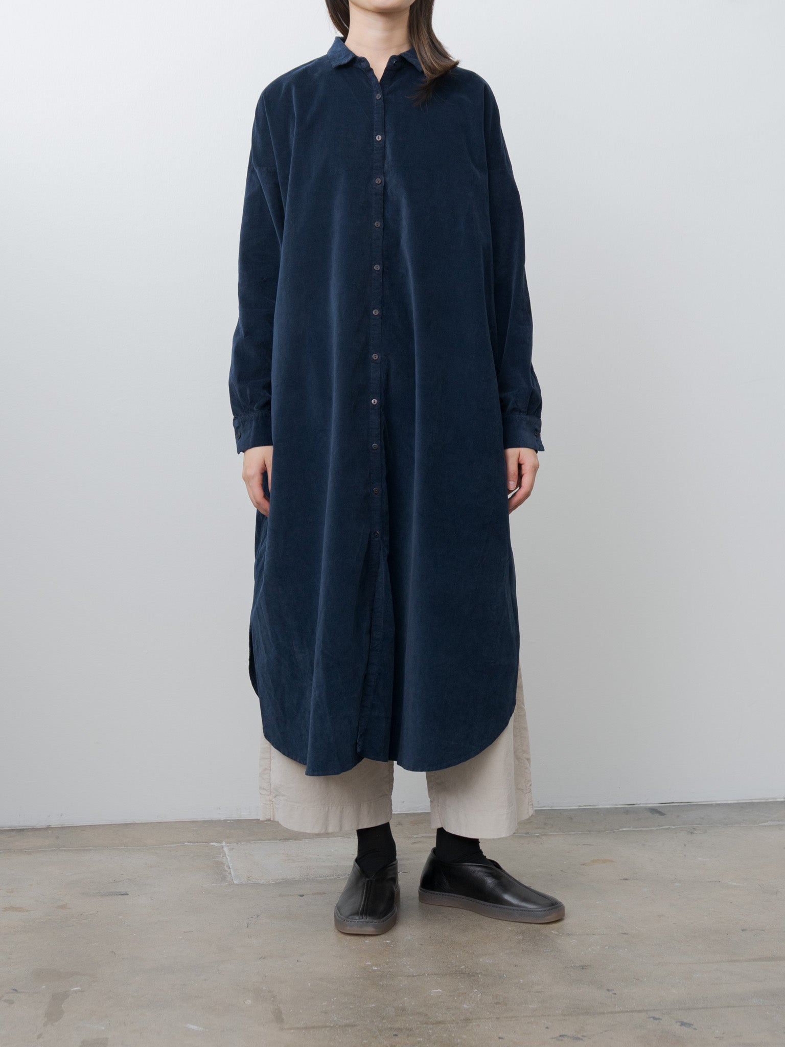 Namu Shop - Album di Famiglia Long Shirt Dress V - Ink