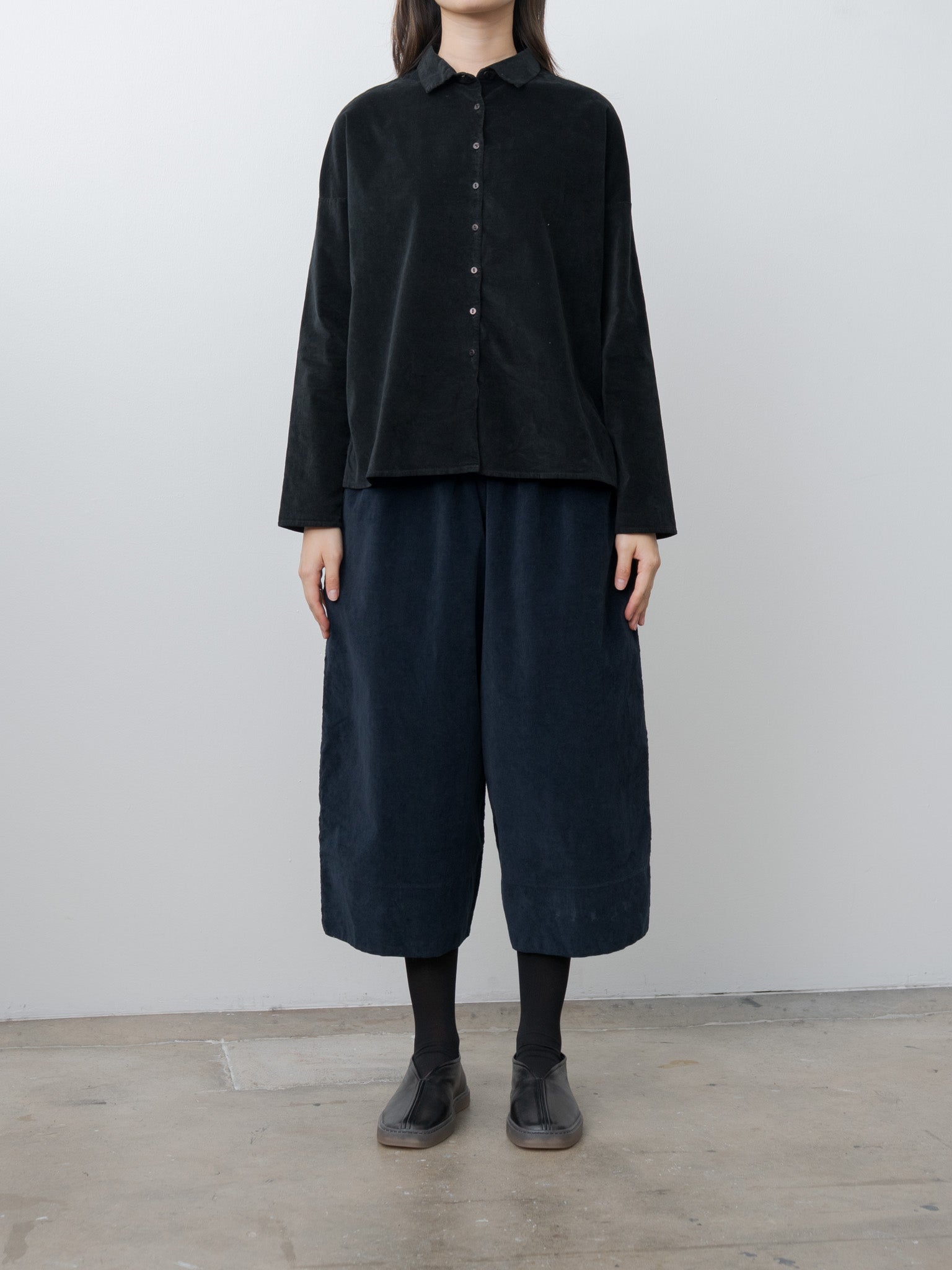 Namu Shop - Album di Famiglia Wide Trousers V - Ink
