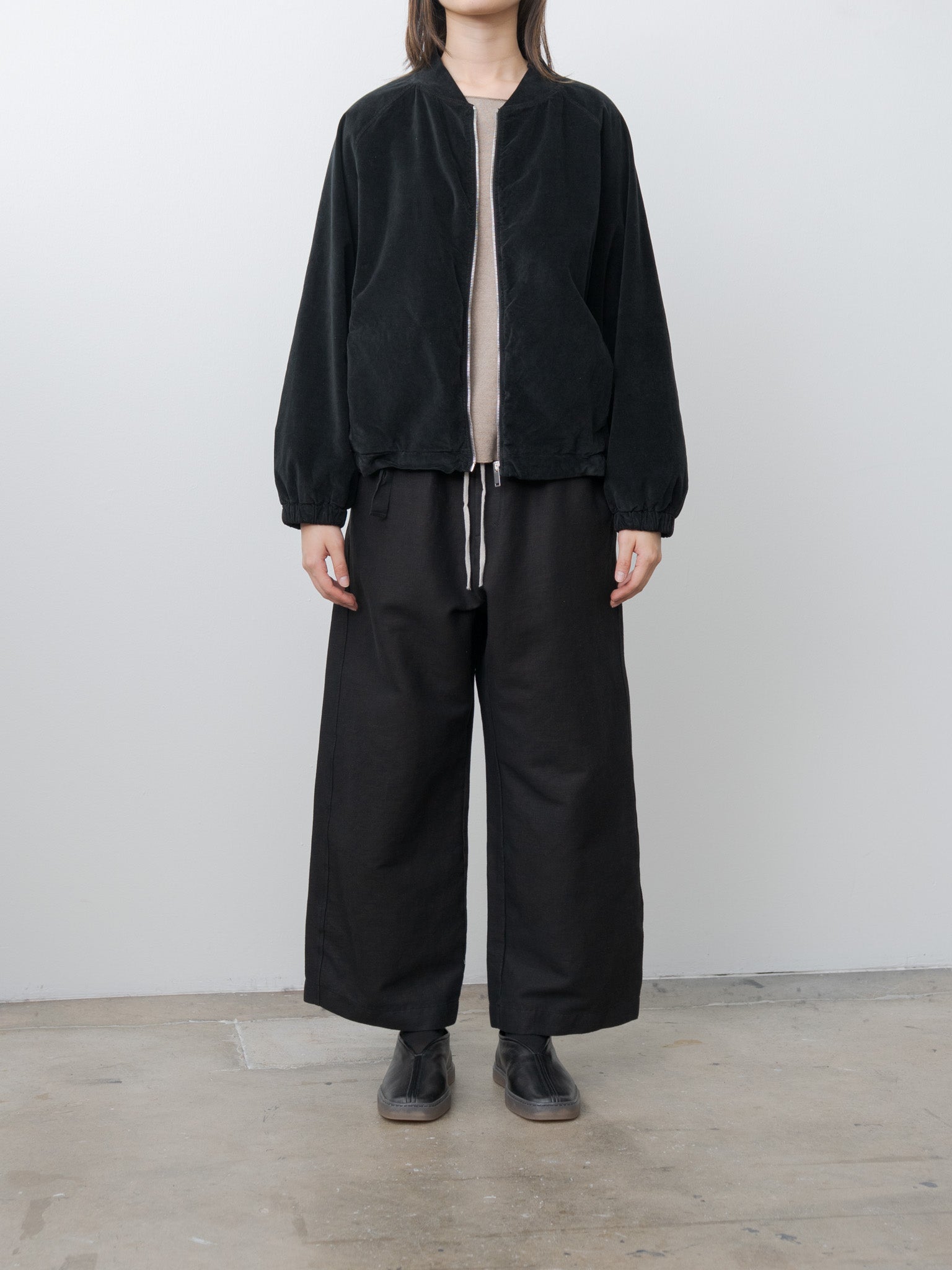 Namu Shop - Album di Famiglia Wide & Long Trousers DS - Black