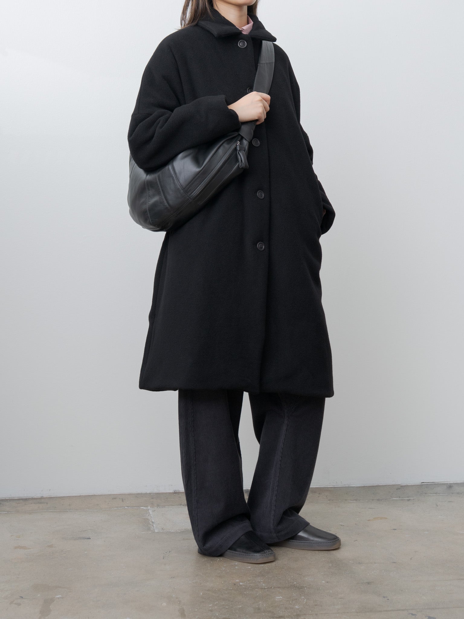 Namu Shop - Lemaire Large Croissant Bag - Black (soft nappa leather)