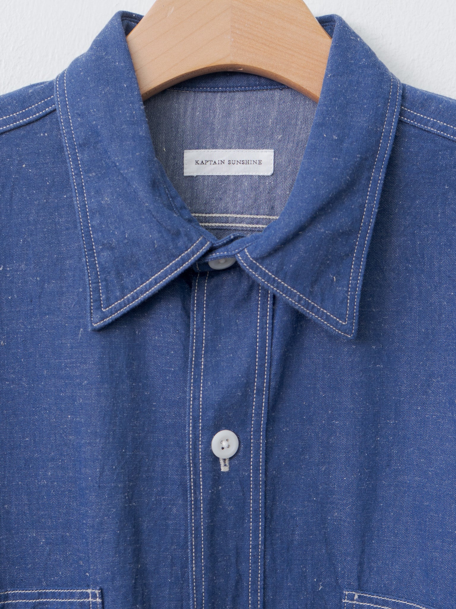 Namu Shop - Kaptain Sunshine Work Shirt - Indigo Blue