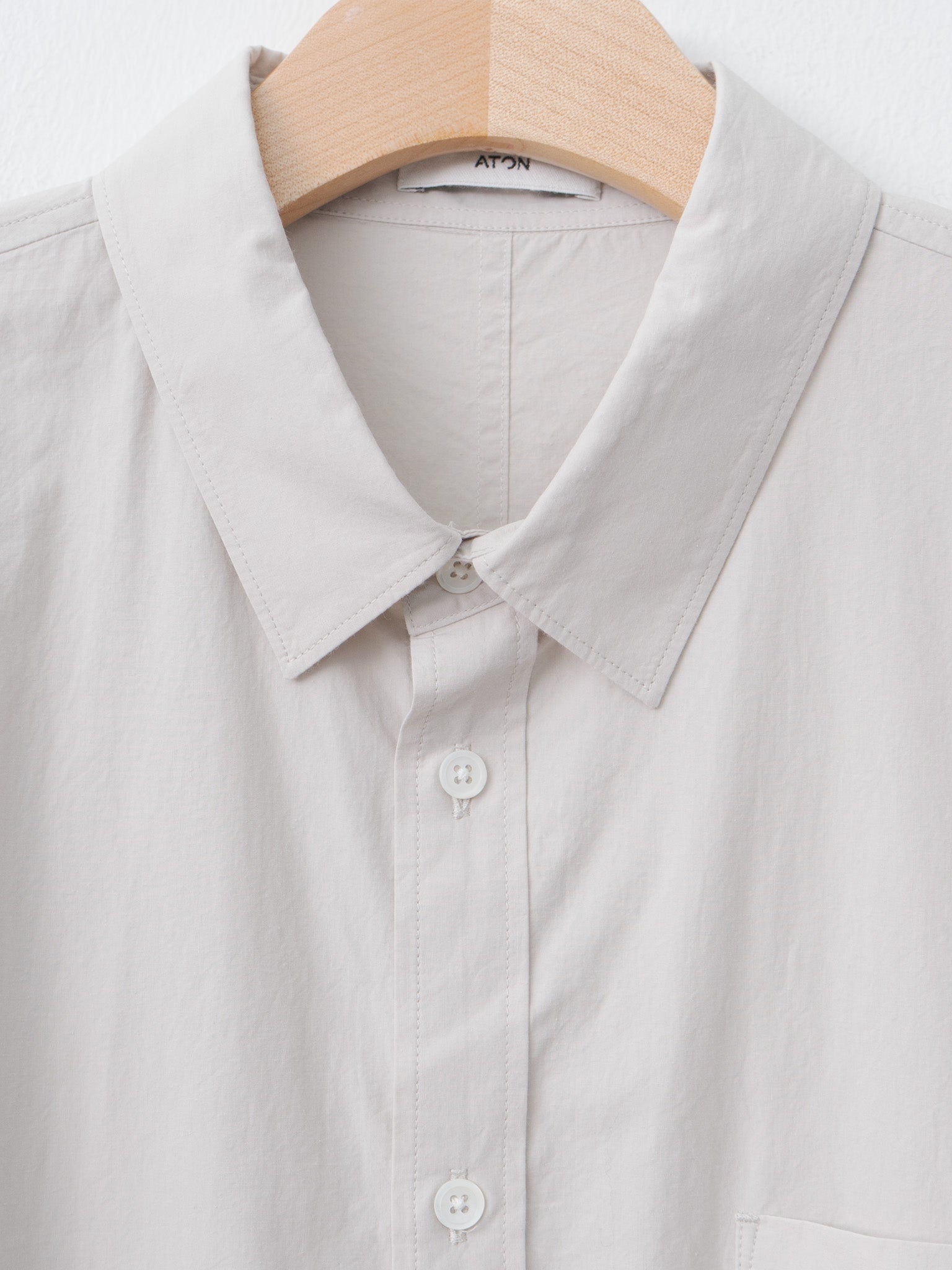 Namu Shop - Aton Suvin Broad Washed Shirt - Gray