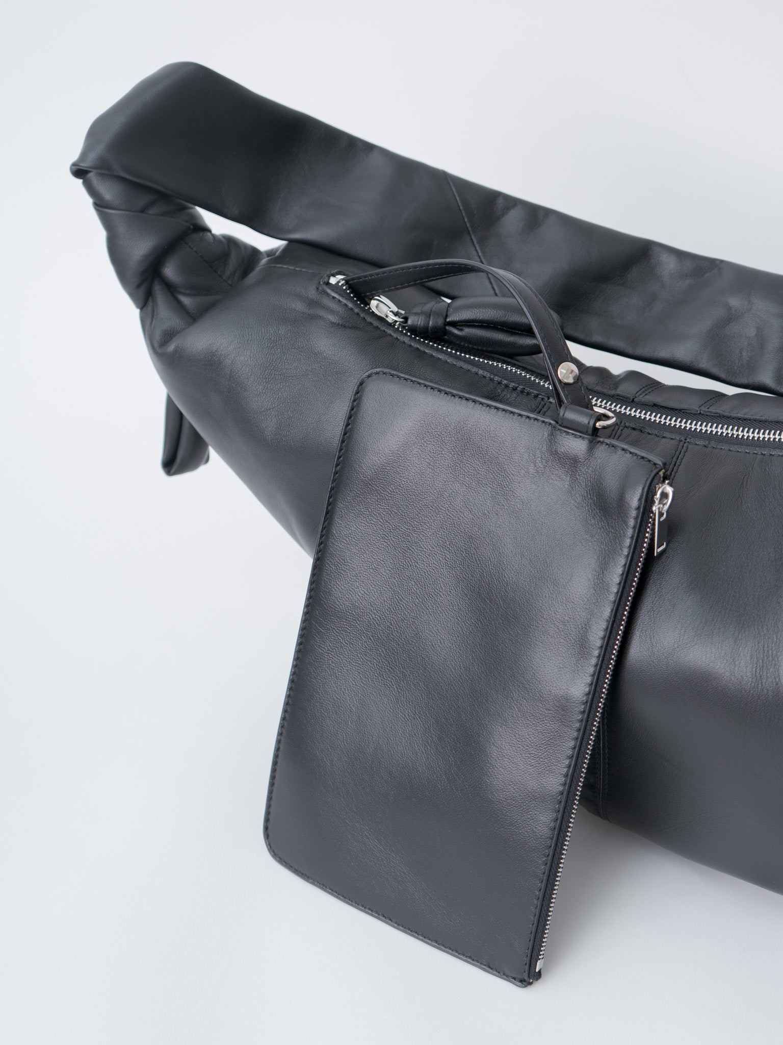 Namu Shop - Lemaire Large Croissant Bag - Black (soft nappa leather)