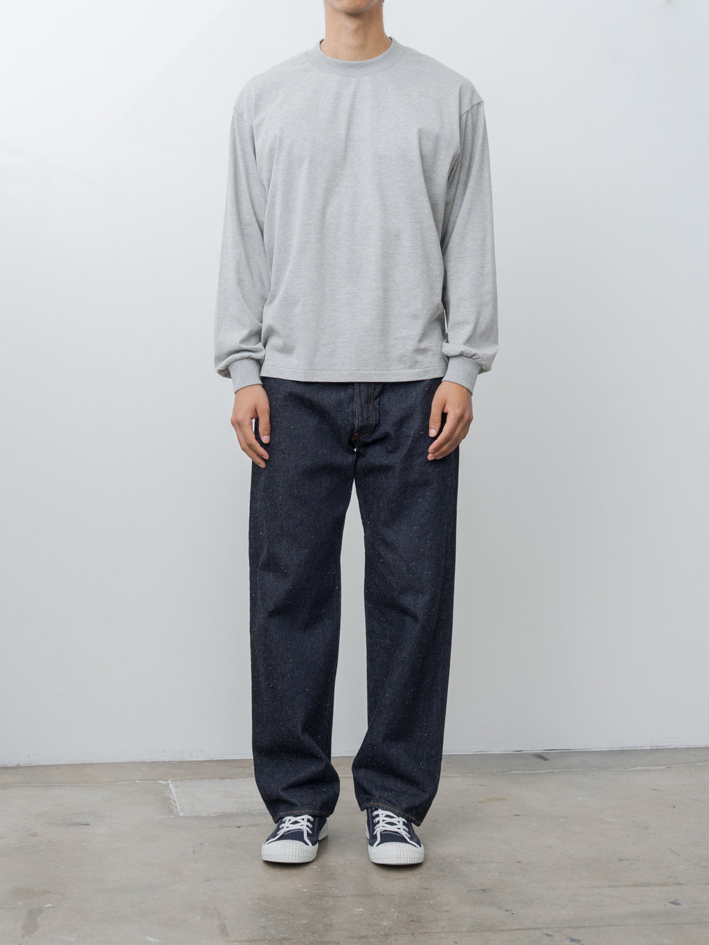 Suvin Supima Tube L/S Tee Light - Feather Gray