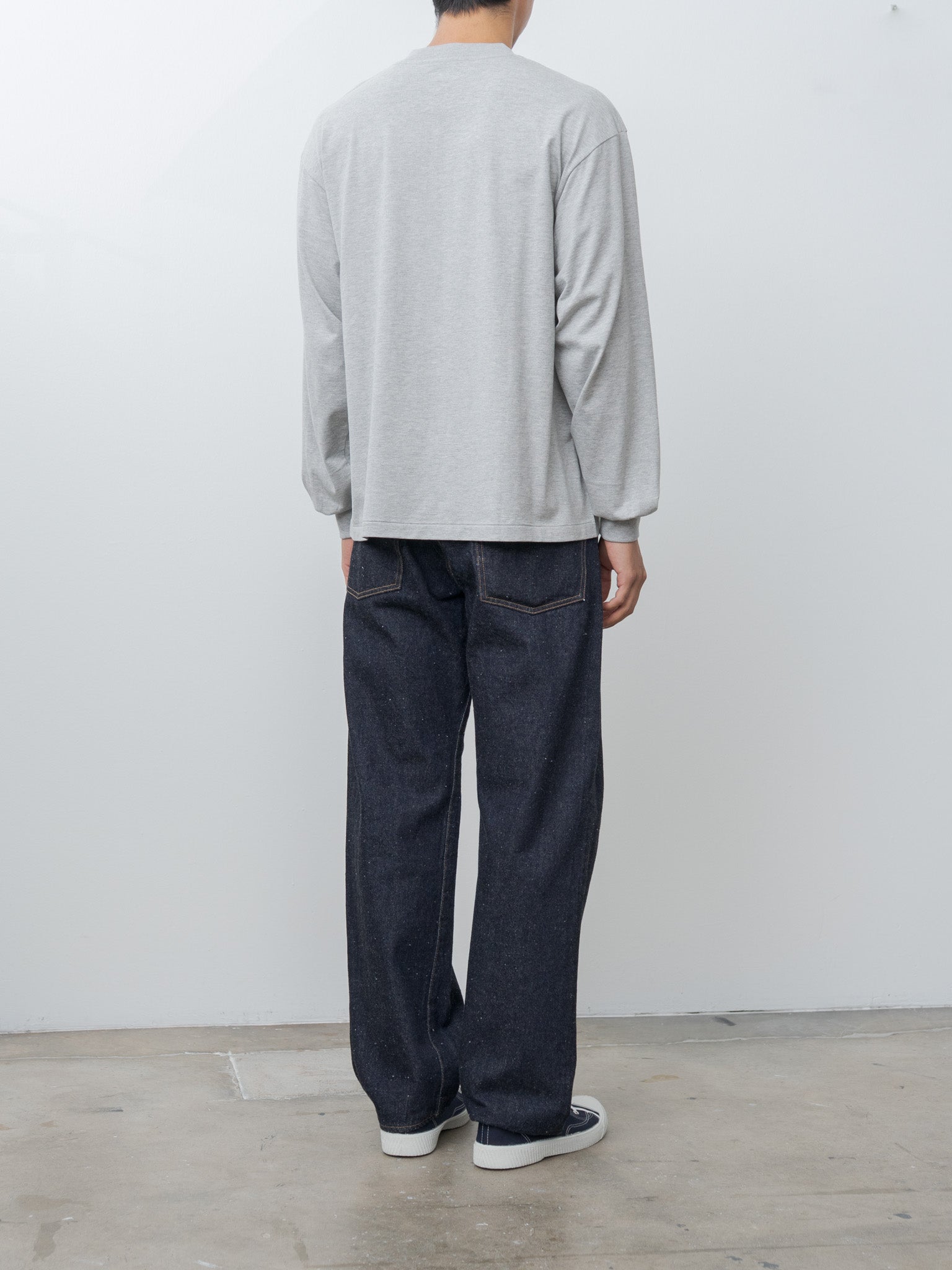 Namu Shop - Kaptain Sunshine Suvin Supima Tube L/S Tee Light - Feather Gray
