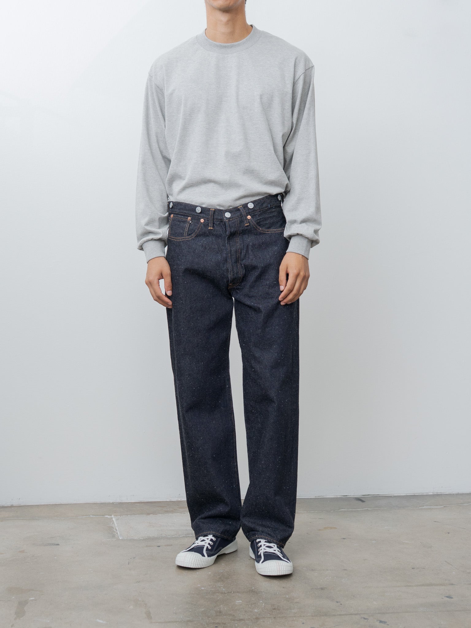 Namu Shop - Kaptain Sunshine 1930 Straight Denim Pants - Indigo One Wash