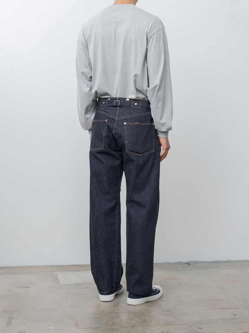Namu Shop - Kaptain Sunshine 1930 Straight Denim Pants - Indigo One Wash