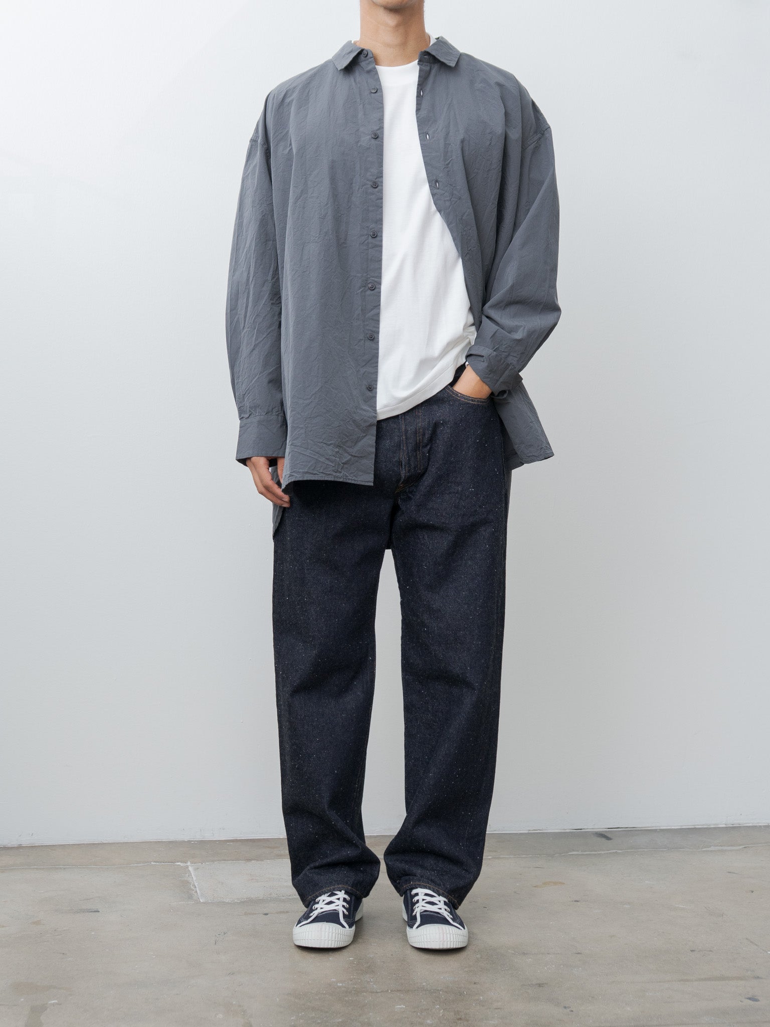Namu Shop - Casey Casey Hamnet Shirt PAPER COT - Blu Skull