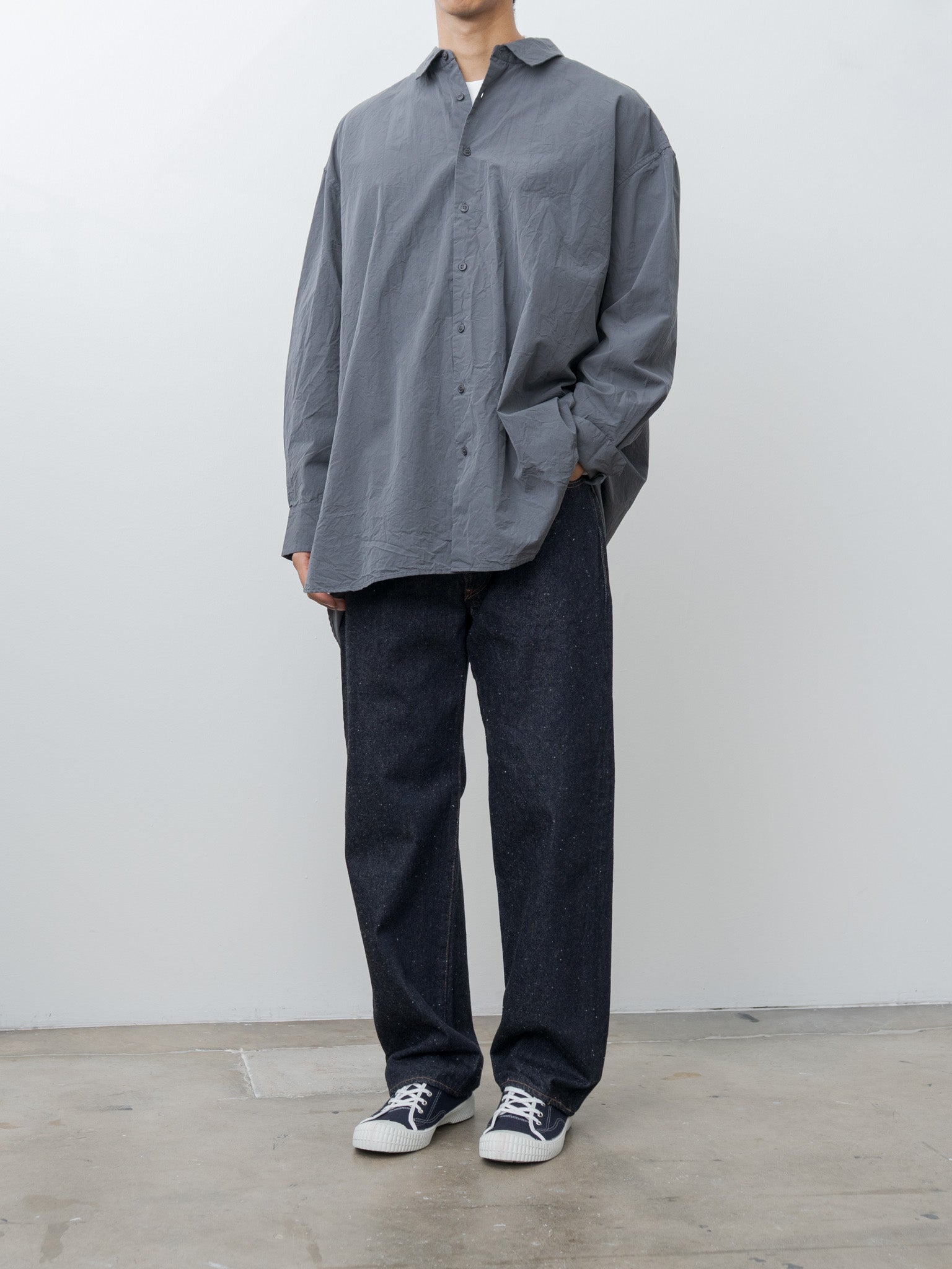 Namu Shop - Casey Casey Hamnet Shirt PAPER COT - Blu Skull