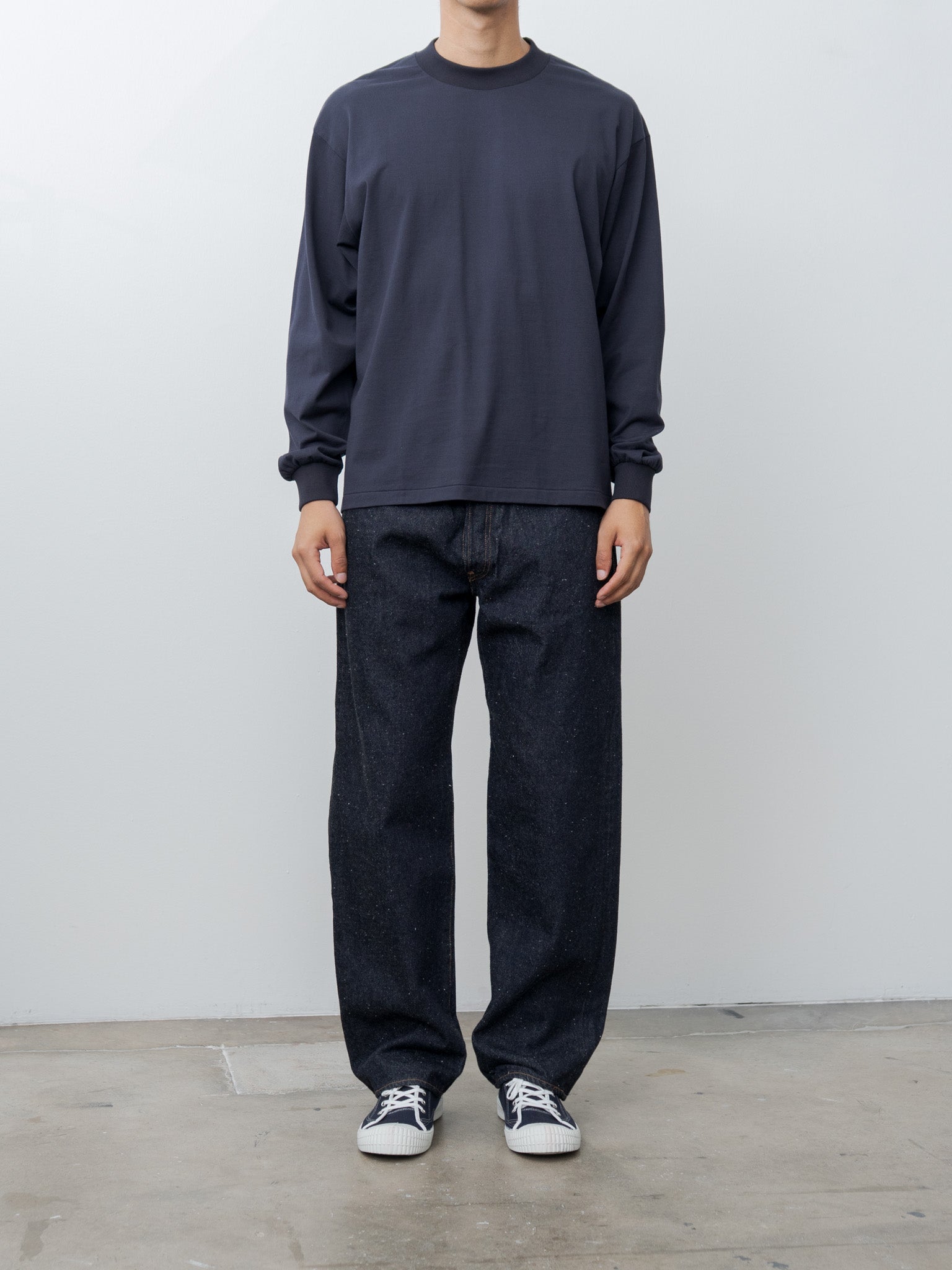 Namu Shop - Kaptain Sunshine Suvin Supima Tube L/S Tee Light - Navy
