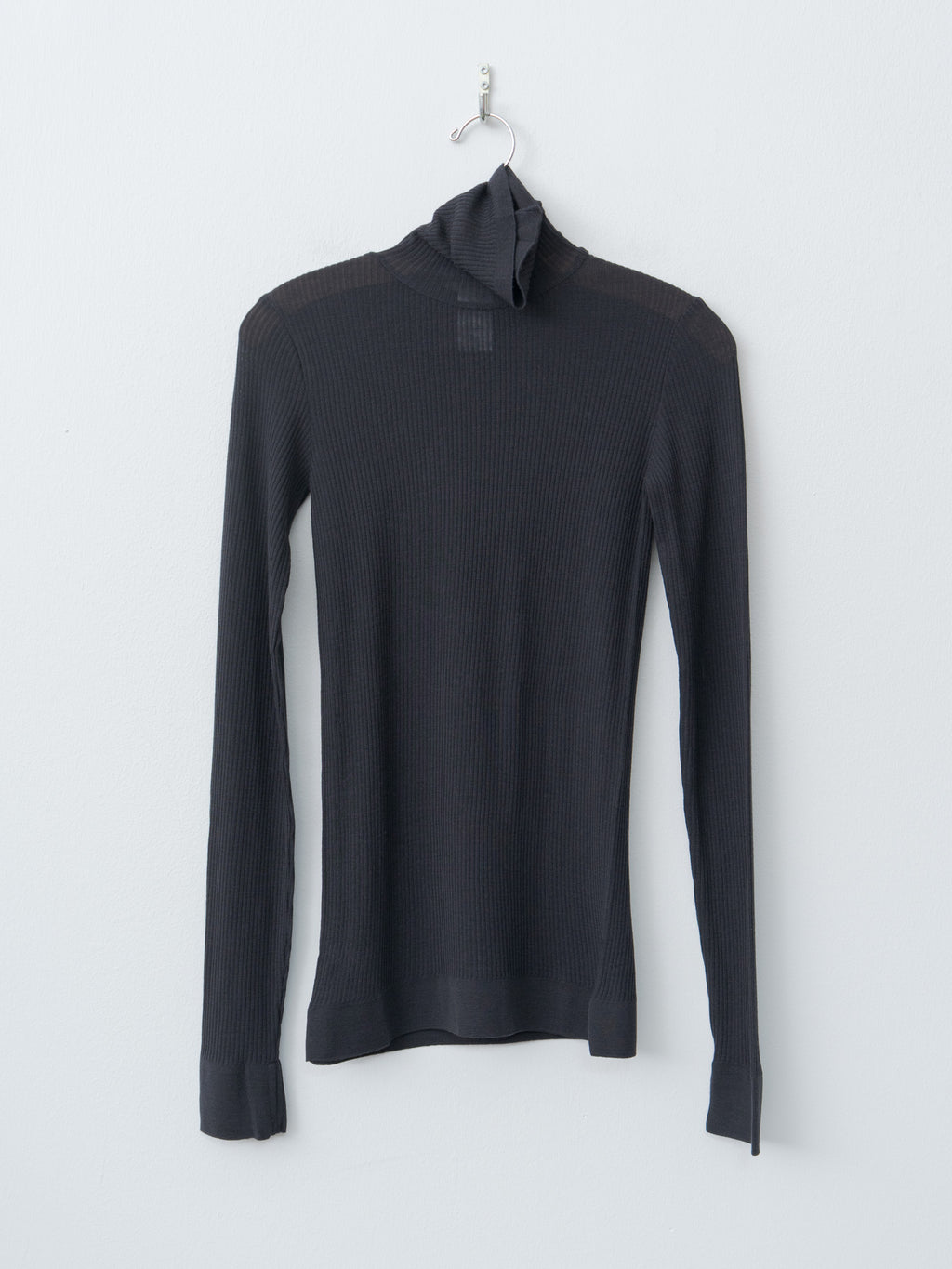 Namu Shop - Lemaire Seamlesss High Neck Top - Granite Black