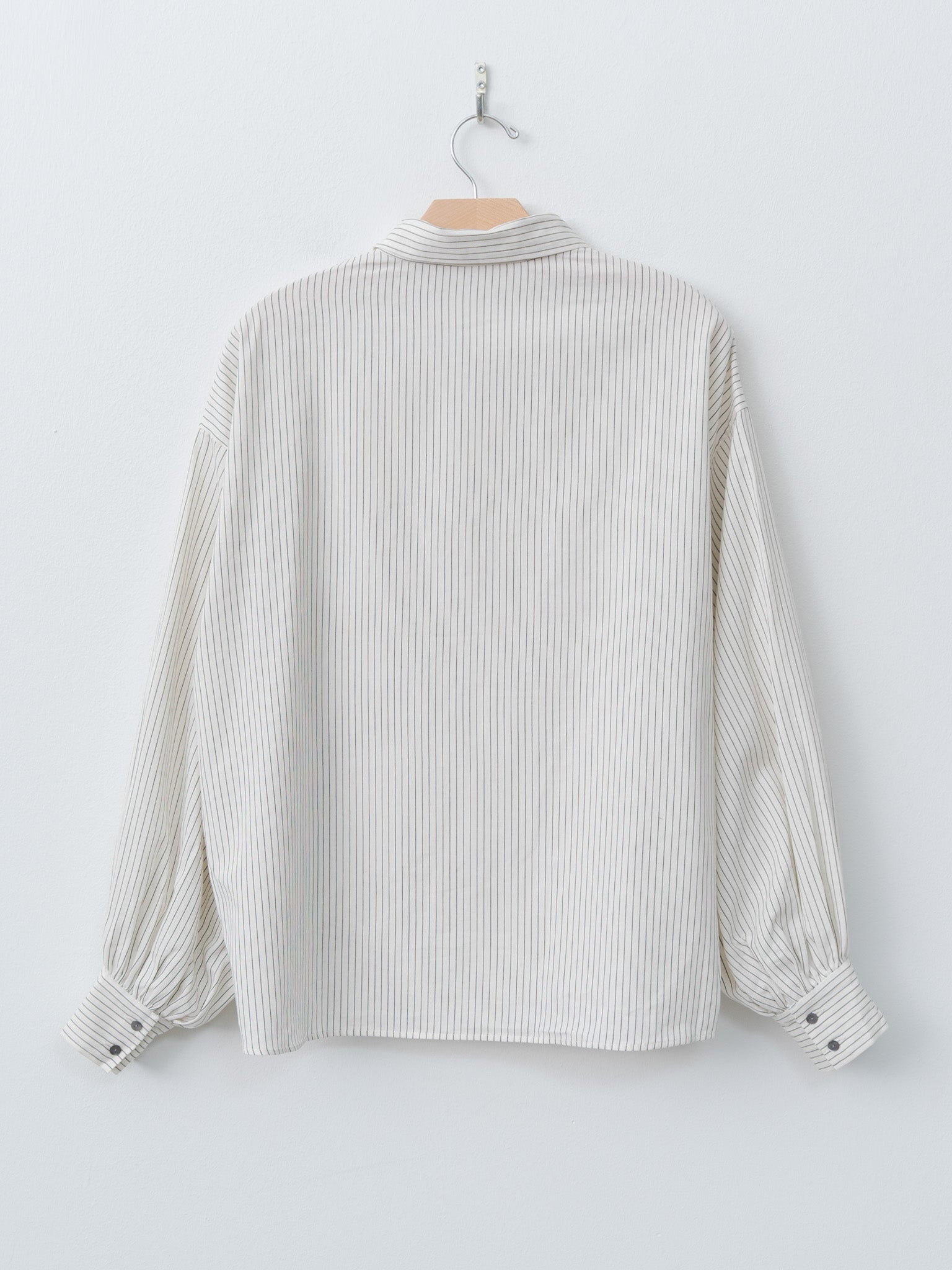 Namu Shop - Veritecoeur Wide Shirt - White x Black Stripe