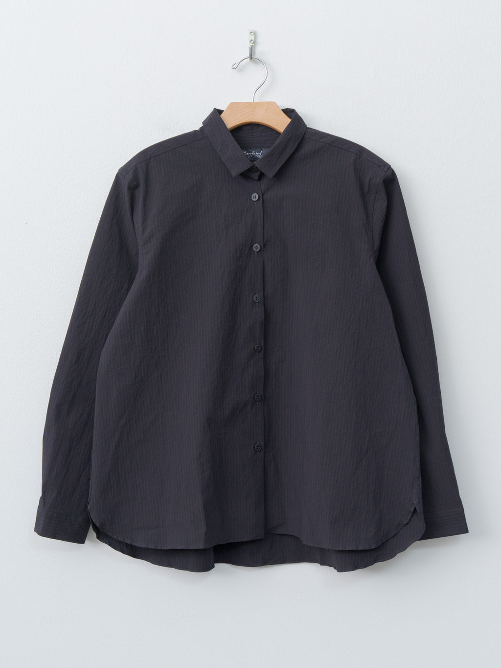 Namu Shop - Bergfabel Loose Tyrol Shirt - Burgundy/Navy Stripe