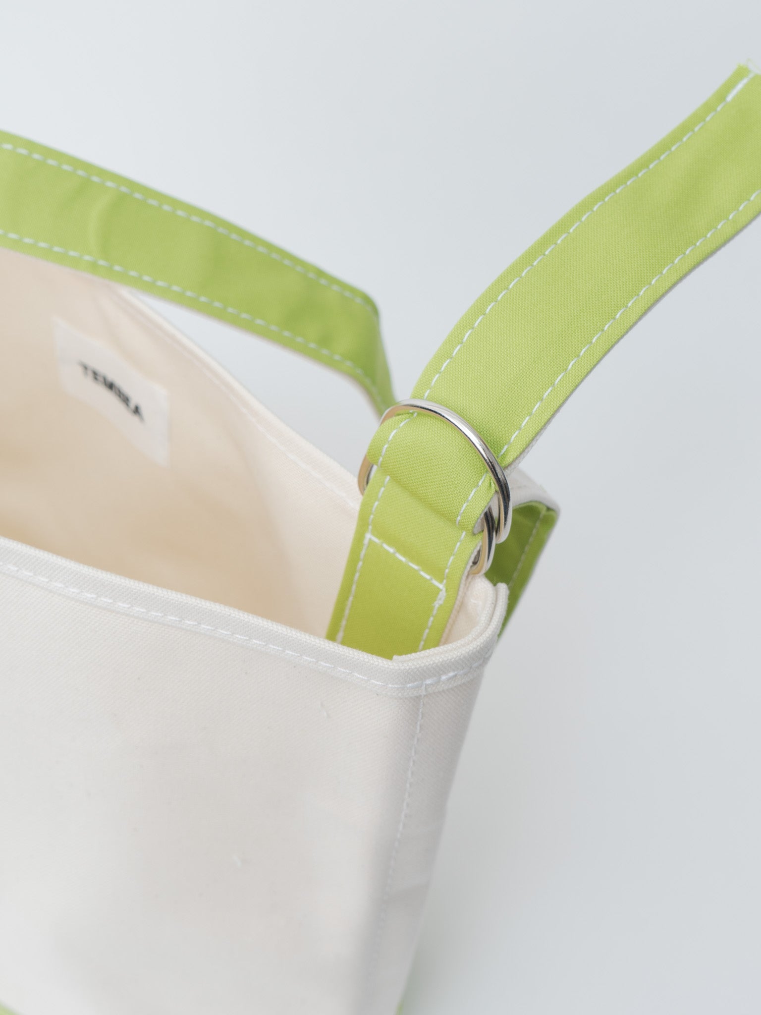 Namu Shop - Tembea Branch Tote Small - Natural/Apple Green