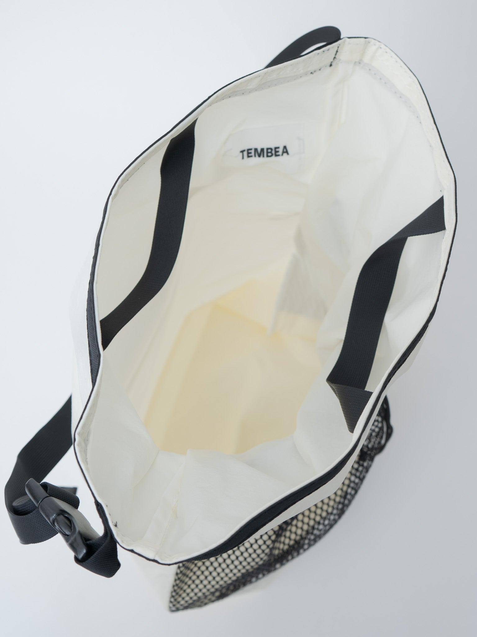 Namu Shop - Tembea Roll Top Tote - White/Black