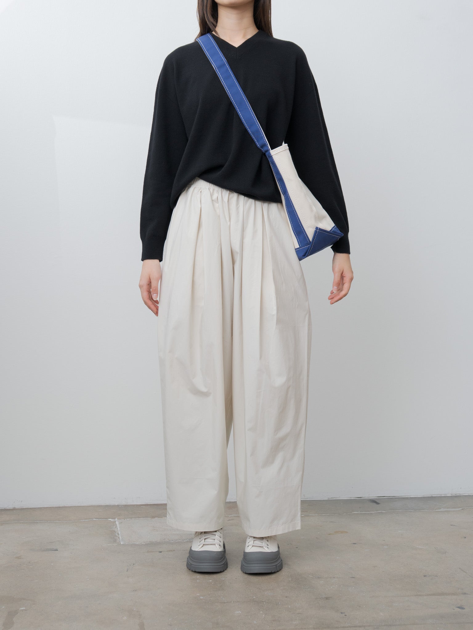 Namu Shop - Veritecoeur Box Pleats Easy Pants - Ivory