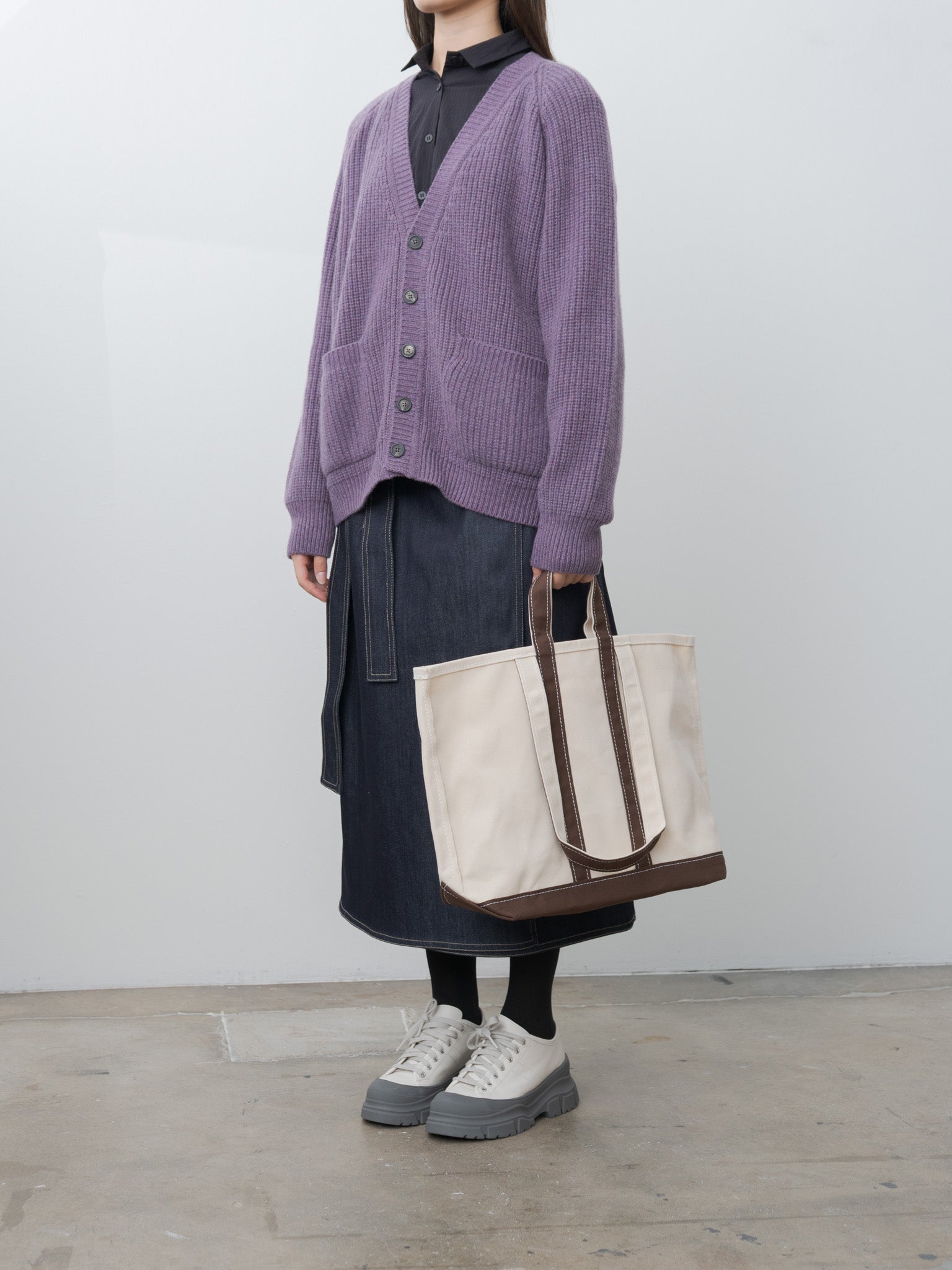 Namu Shop - Tembea Market Tote - Natural/Dark Chocolate