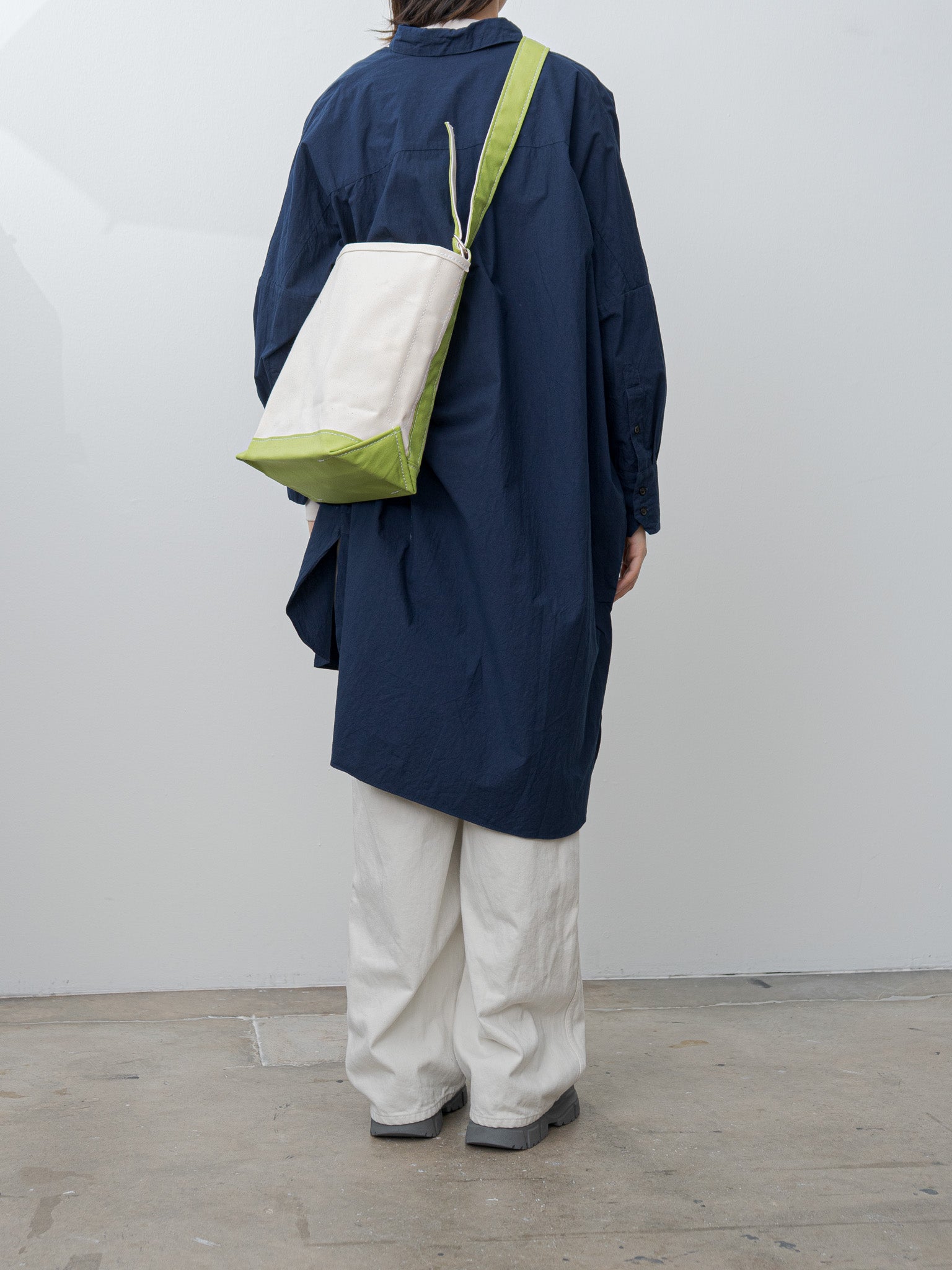 Namu Shop - Tembea Branch Tote Small - Natural/Apple Green