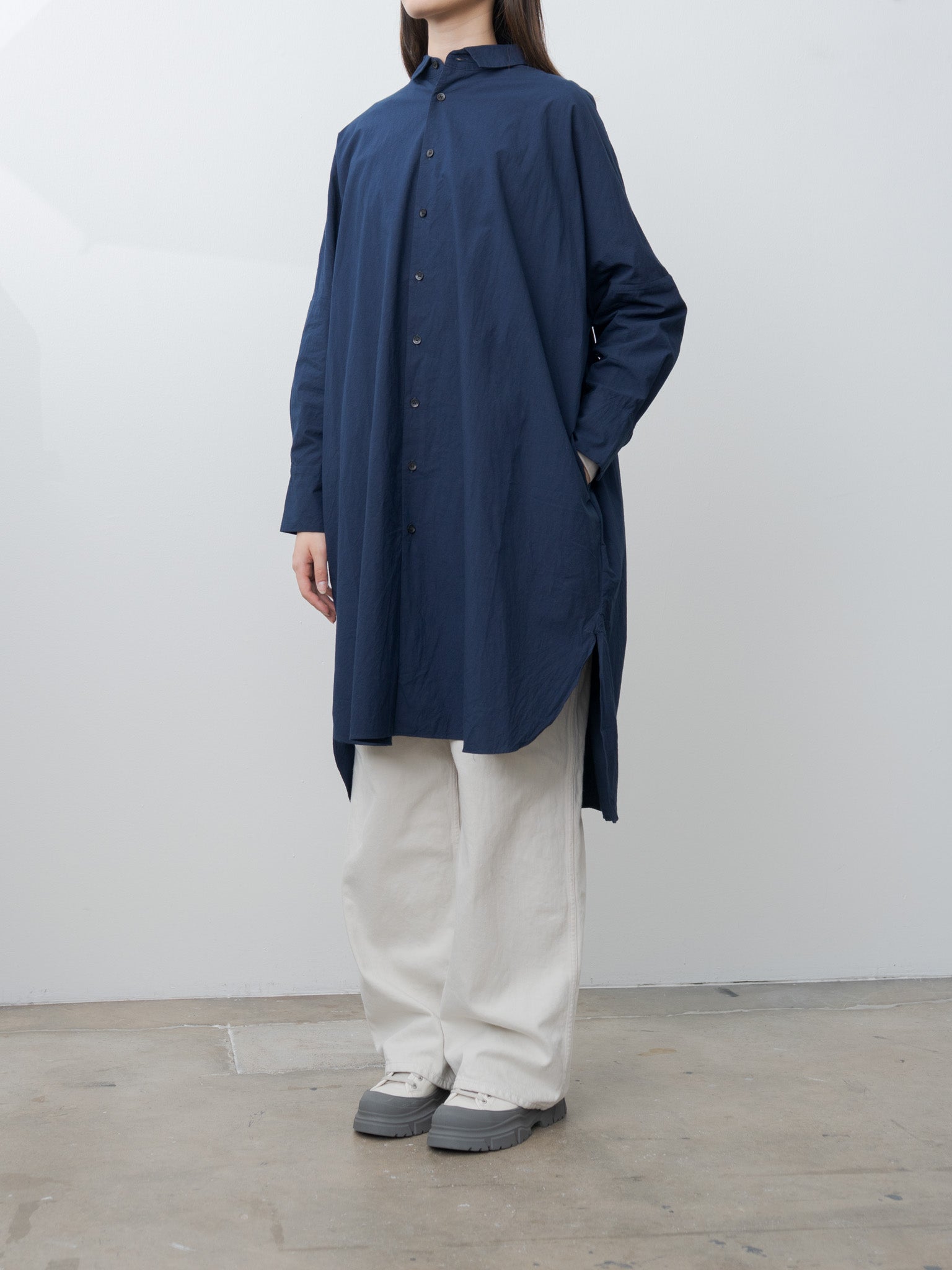 Namu Shop - Veritecoeur Shirt Dress - Navy