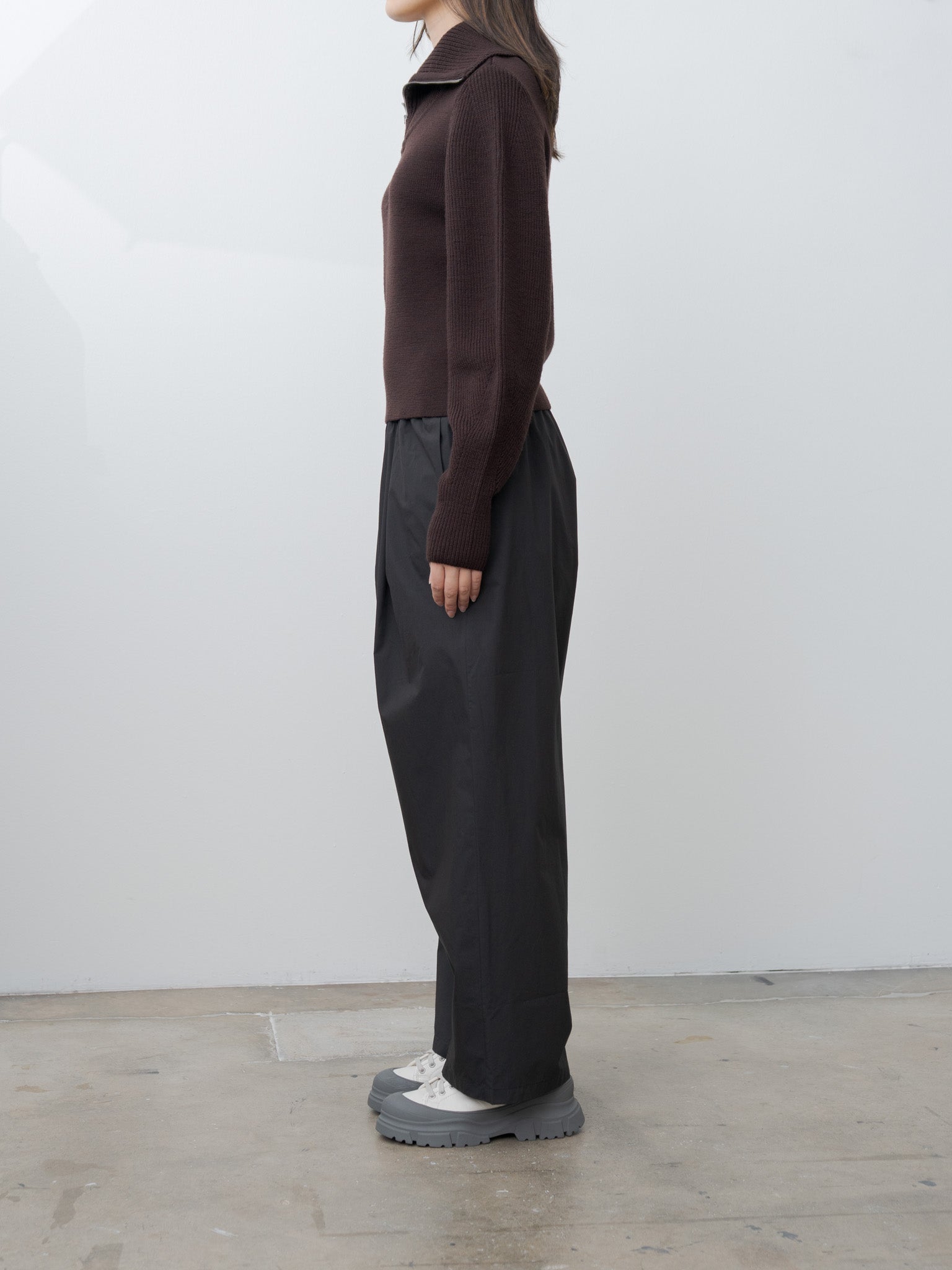 Namu Shop - Veritecoeur Box Pleats Easy Pants - Black