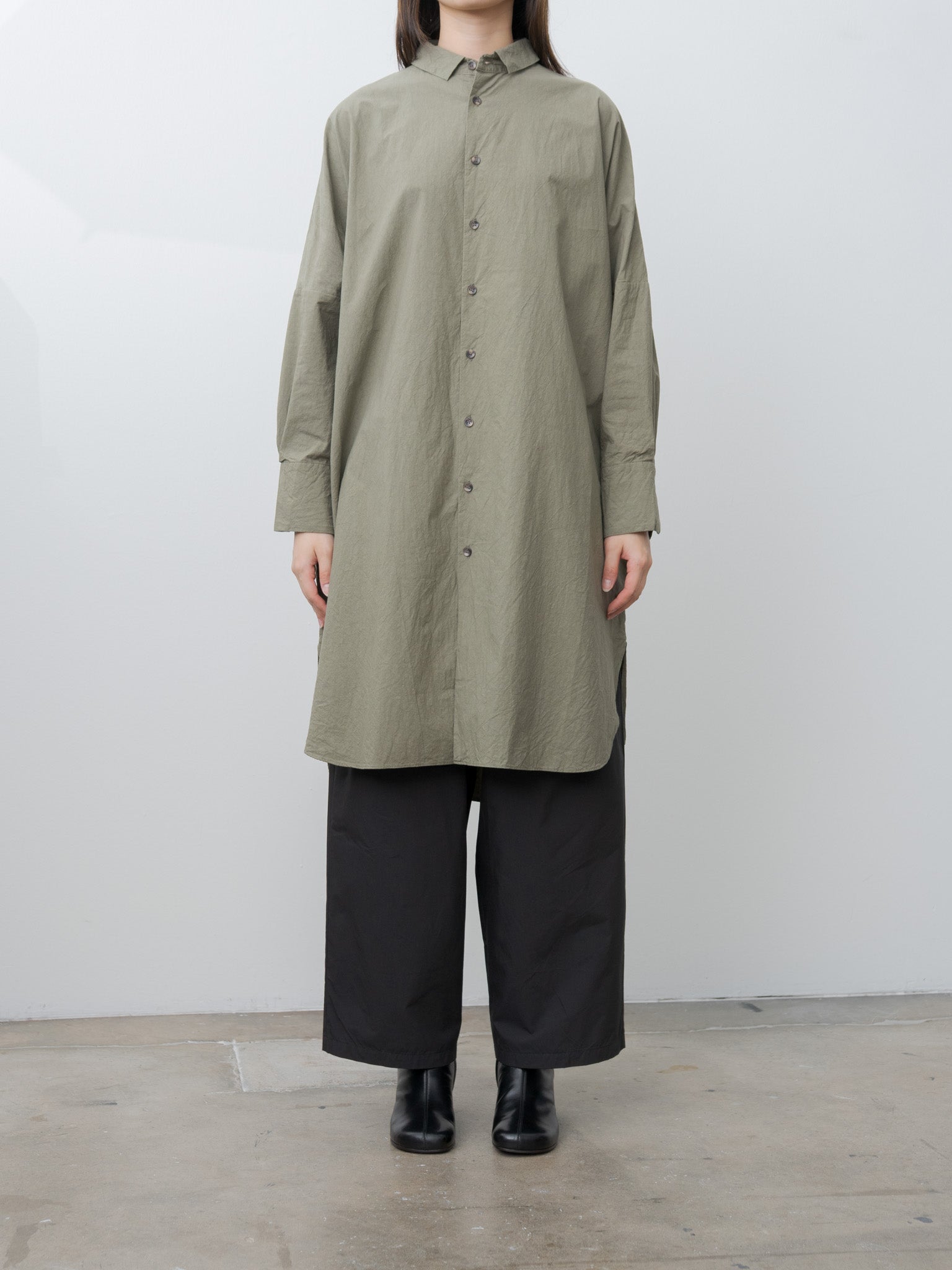 Namu Shop - Veritecoeur Shirt Dress - Khaki (Olive)