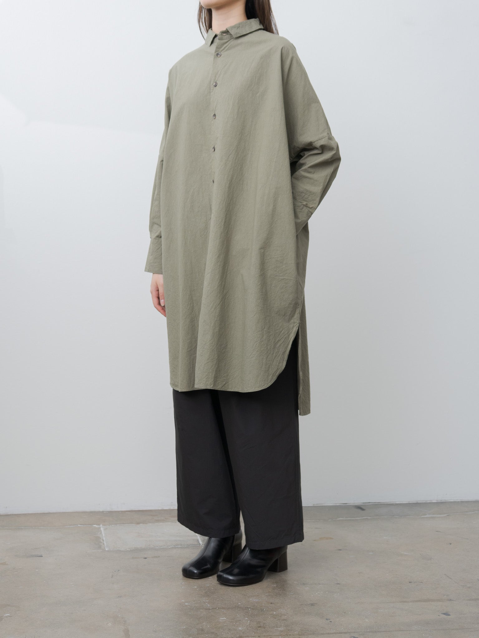 Namu Shop - Veritecoeur Shirt Dress - Khaki (Olive)