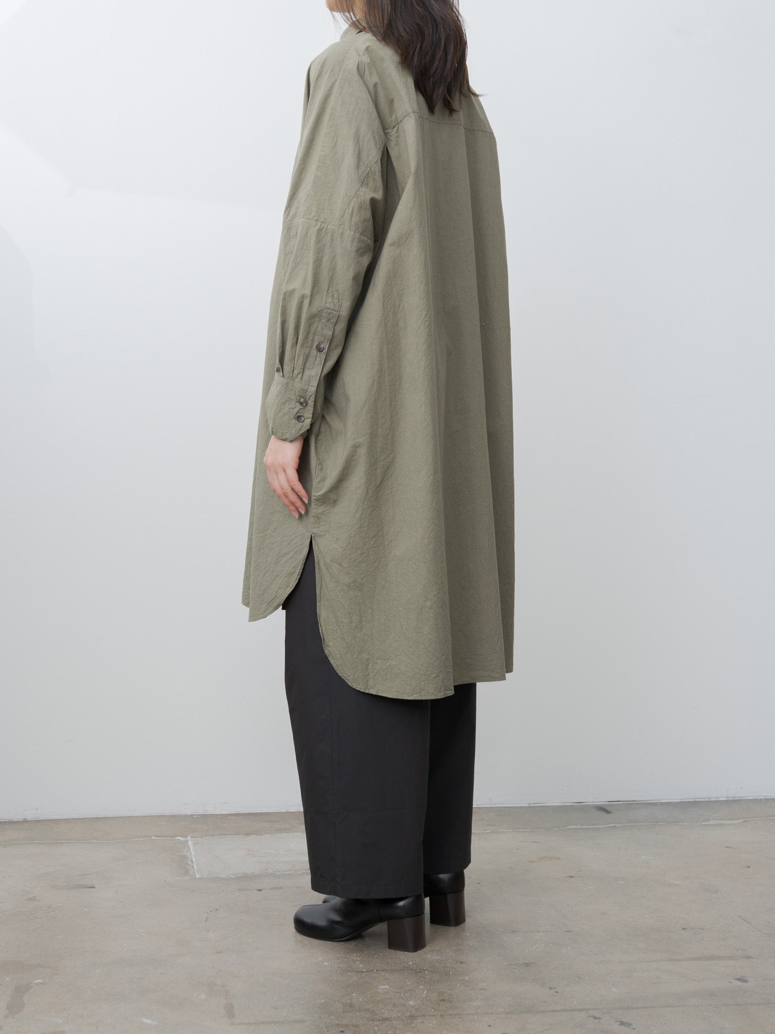 Namu Shop - Veritecoeur Shirt Dress - Khaki (Olive)