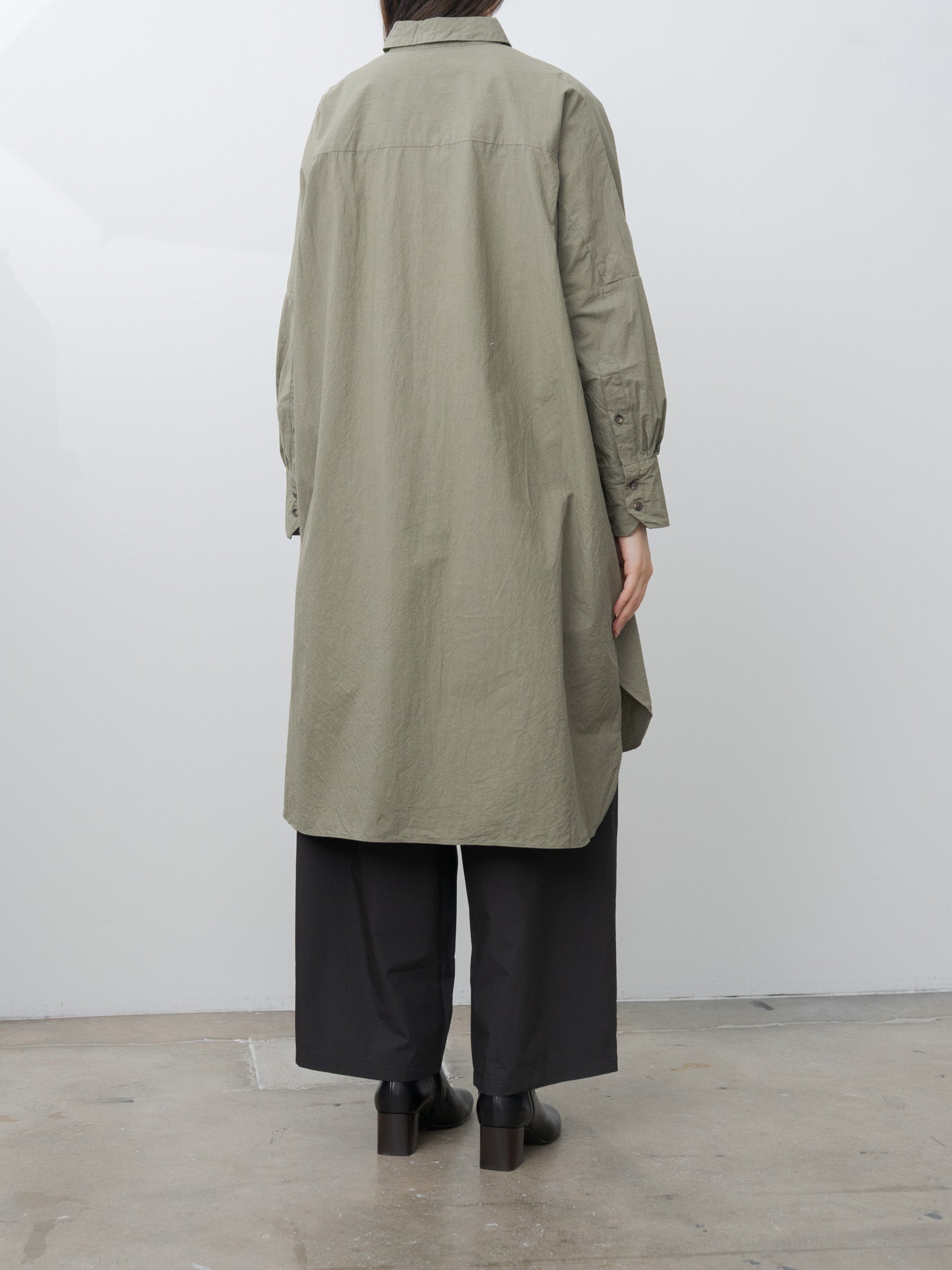 Namu Shop - Veritecoeur Shirt Dress - Khaki (Olive)