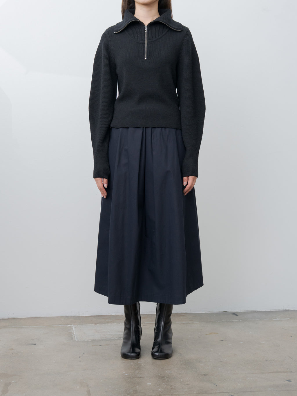 Namu Shop - Lemaire Zipped Sweater - Black