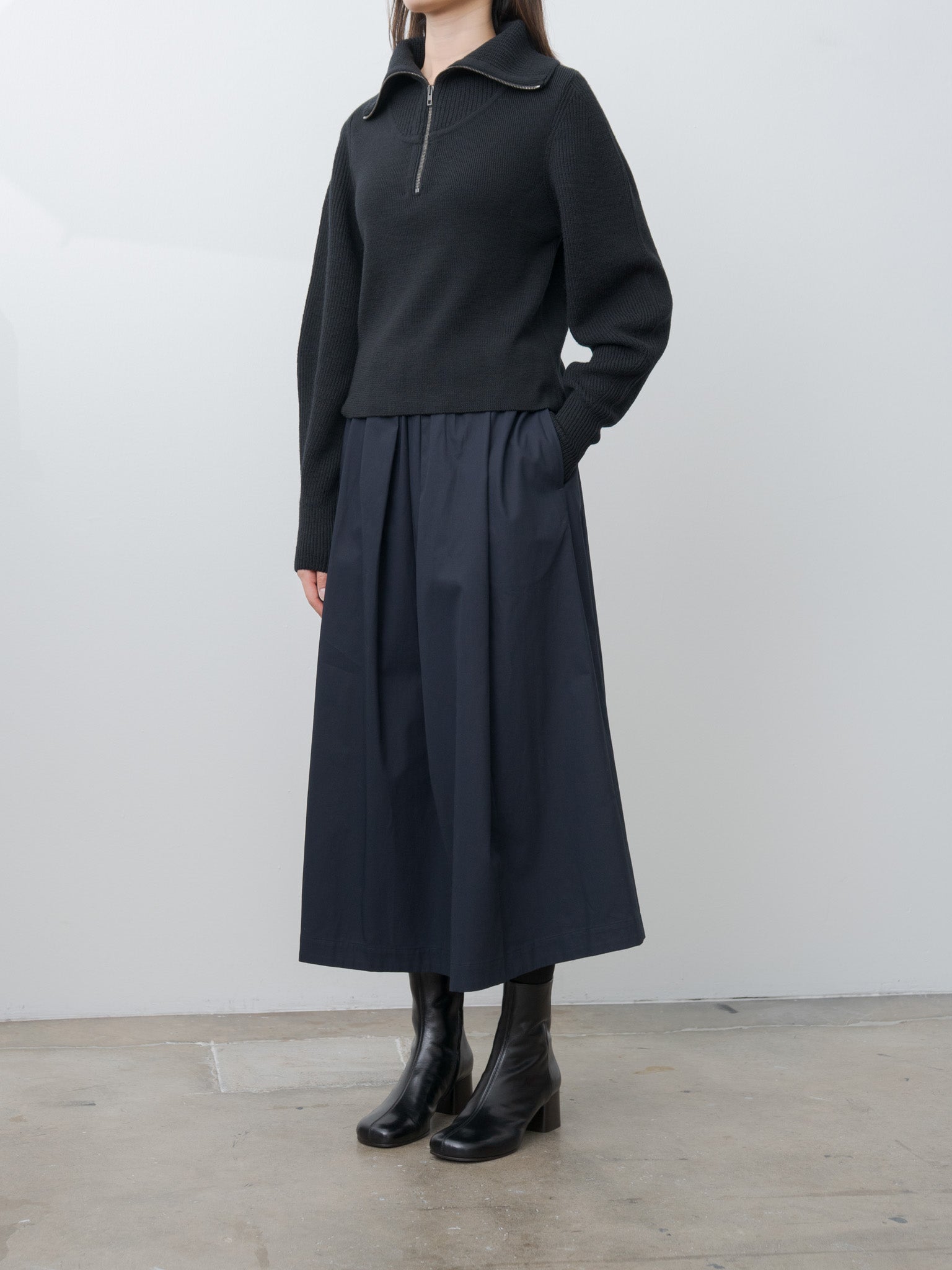Namu Shop - Lemaire Zipped Sweater - Black