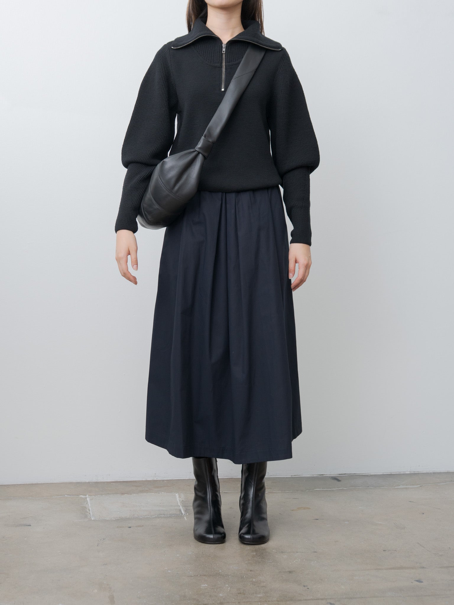 Namu Shop - Lemaire Zipped Sweater - Black