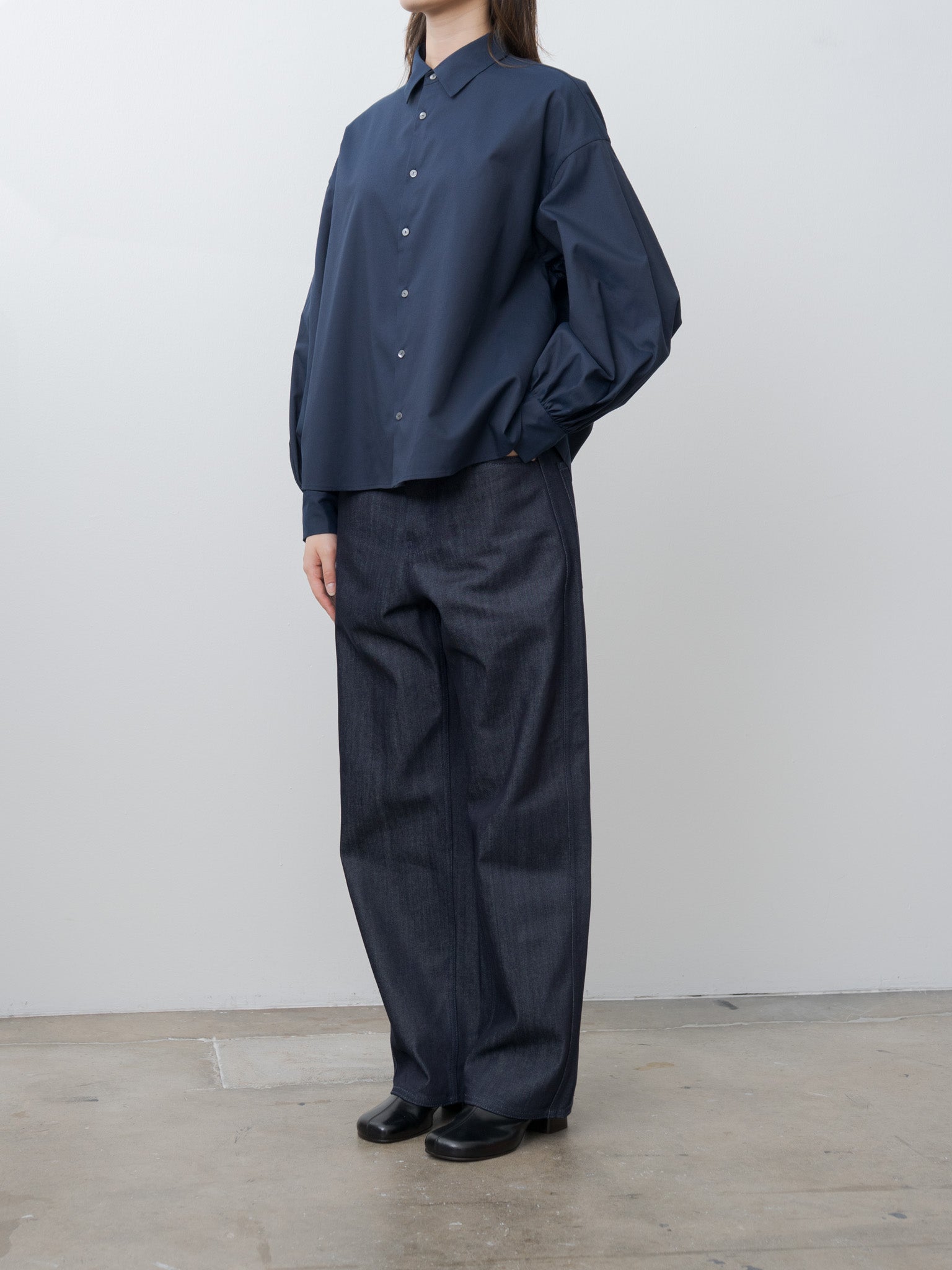 Namu Shop - Veritecoeur Wide Shirt - Dark Navy
